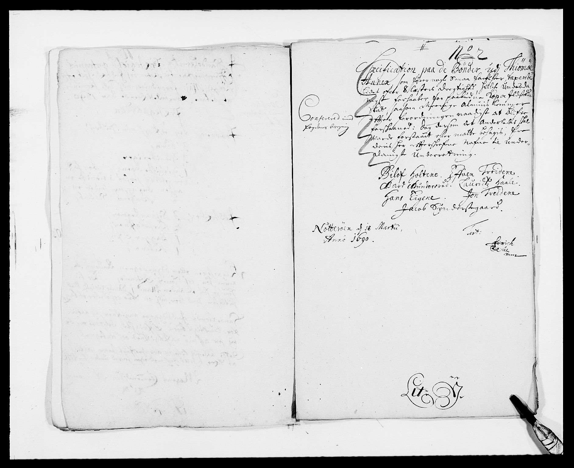 Rentekammeret inntil 1814, Reviderte regnskaper, Fogderegnskap, RA/EA-4092/R33/L1972: Fogderegnskap Larvik grevskap, 1690-1691, p. 206