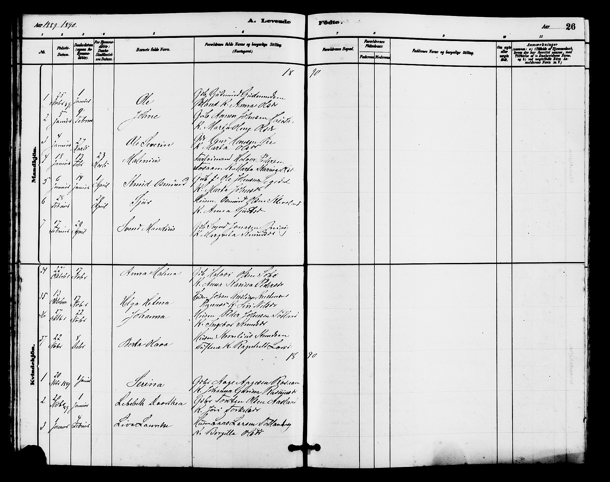 Hjelmeland sokneprestkontor, SAST/A-101843/01/V/L0007: Parish register (copy) no. B 7, 1880-1909, p. 26