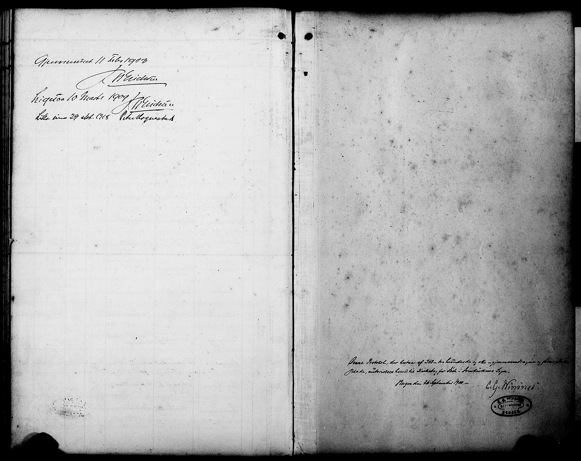 Domkirken sokneprestembete, SAB/A-74801/H/Hab/L0042: Parish register (copy) no. E 6, 1900-1929