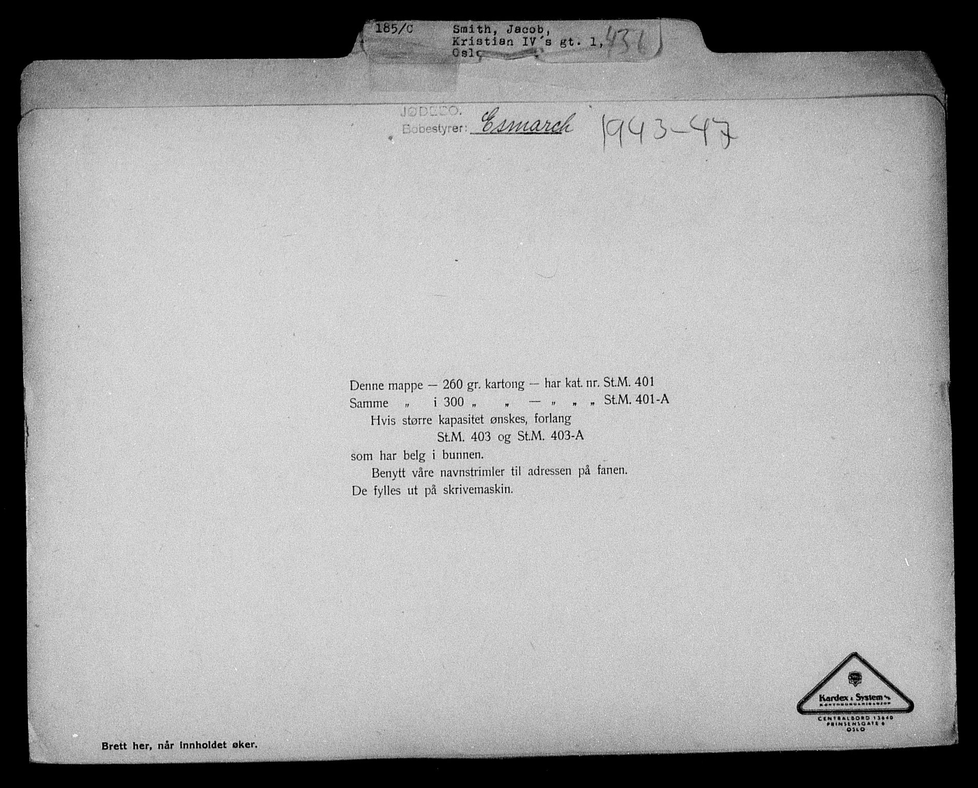 Justisdepartementet, Tilbakeføringskontoret for inndratte formuer, AV/RA-S-1564/H/Hc/Hcc/L0982: --, 1945-1947, p. 104