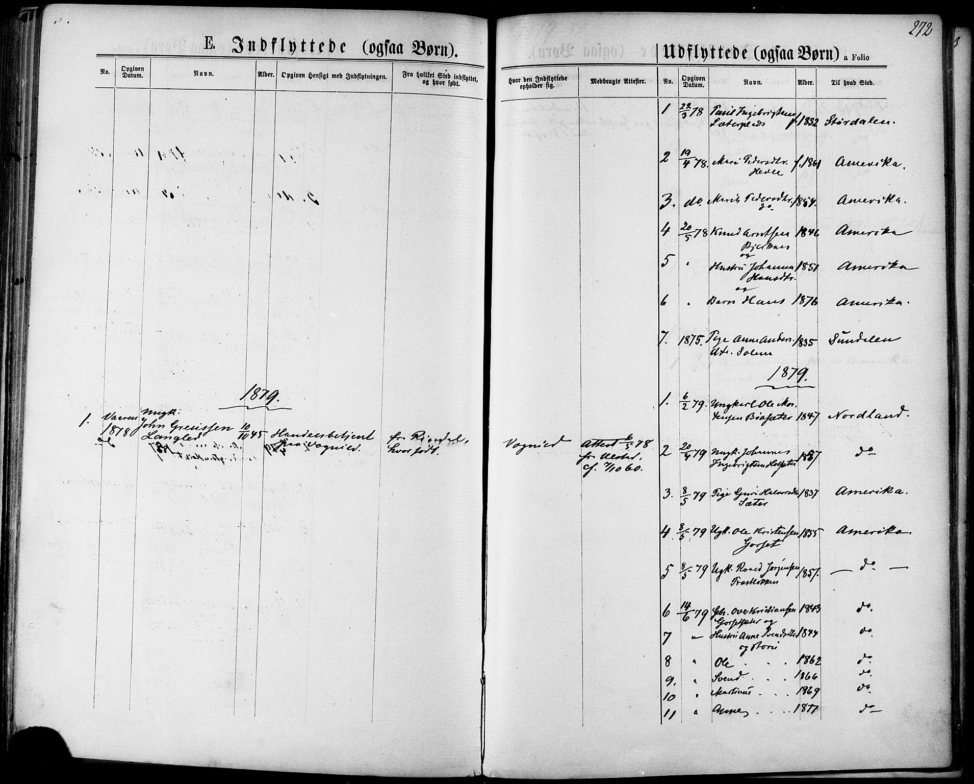 Ministerialprotokoller, klokkerbøker og fødselsregistre - Sør-Trøndelag, AV/SAT-A-1456/678/L0900: Parish register (official) no. 678A09, 1872-1881, p. 272