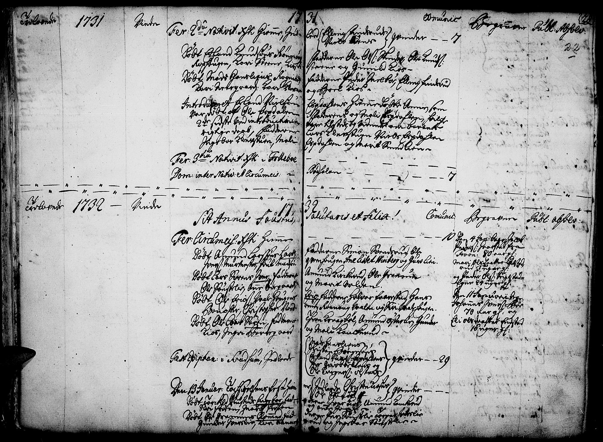 Gausdal prestekontor, SAH/PREST-090/H/Ha/Haa/L0002: Parish register (official) no. 2, 1729-1757, p. 22