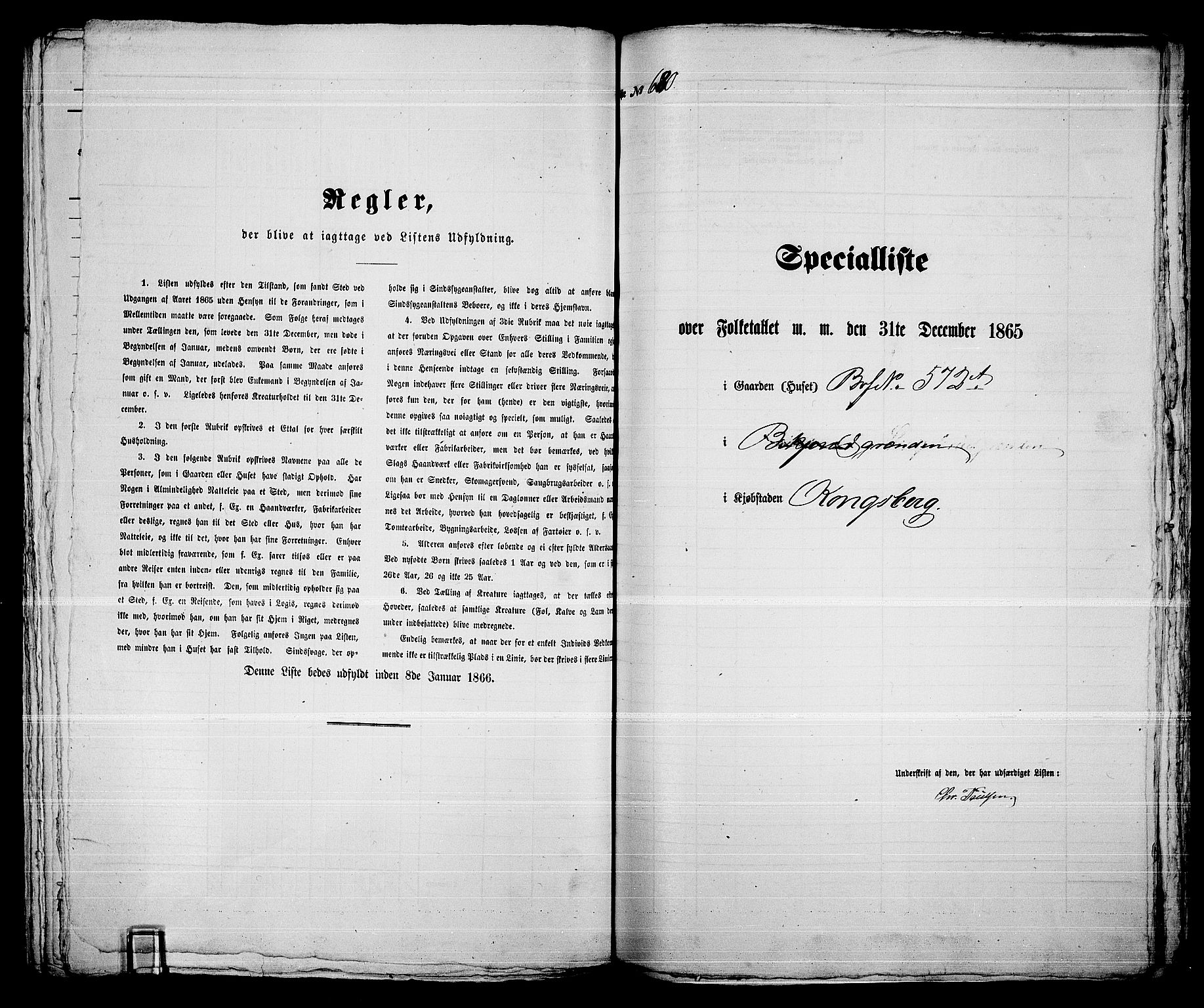 RA, 1865 census for Kongsberg/Kongsberg, 1865, p. 1390