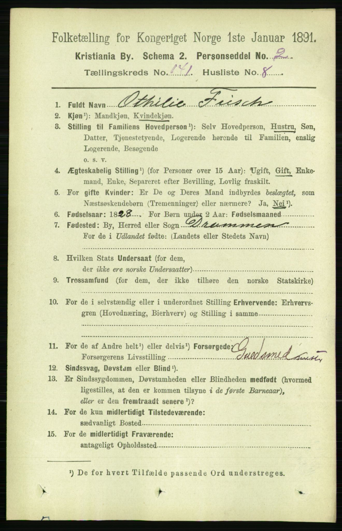 RA, 1891 census for 0301 Kristiania, 1891, p. 78241