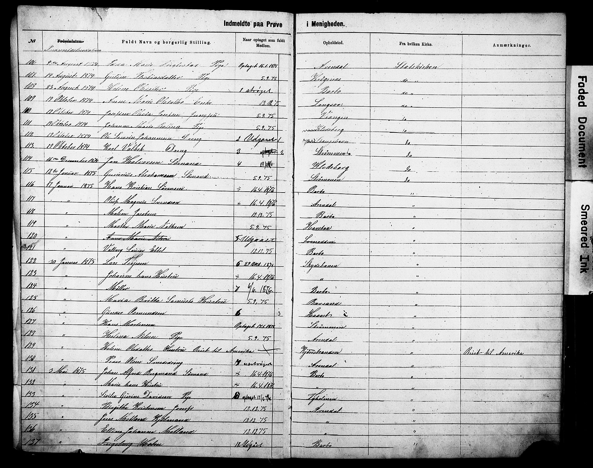 Metodistmenigheten, Arendal, AV/SAK-1292-0011/F/Fa/L0002: Dissenter register no. F-3, 1867-1884