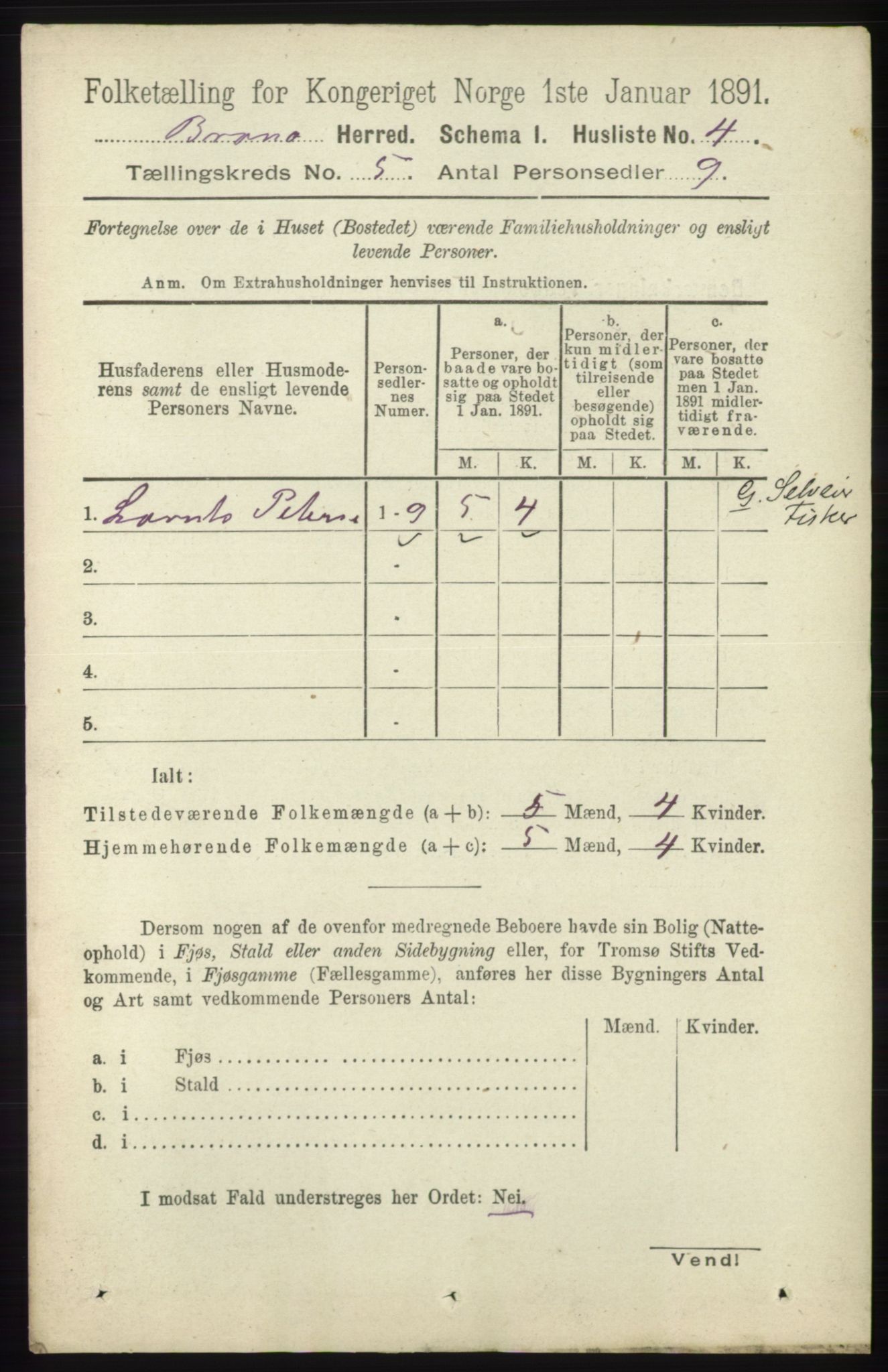 RA, 1891 census for 1814 Brønnøy, 1891, p. 2360