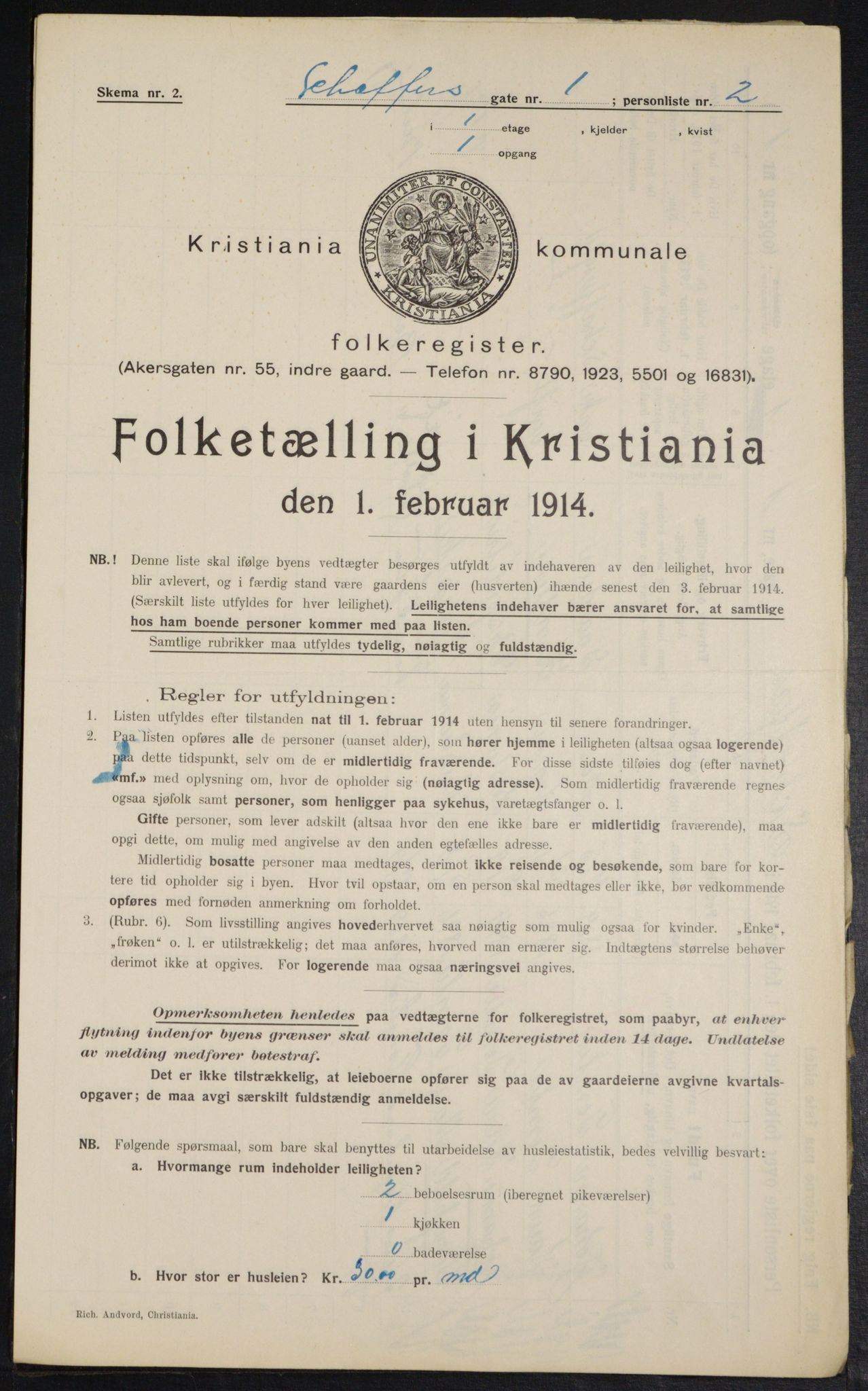 OBA, Municipal Census 1914 for Kristiania, 1914, p. 92771