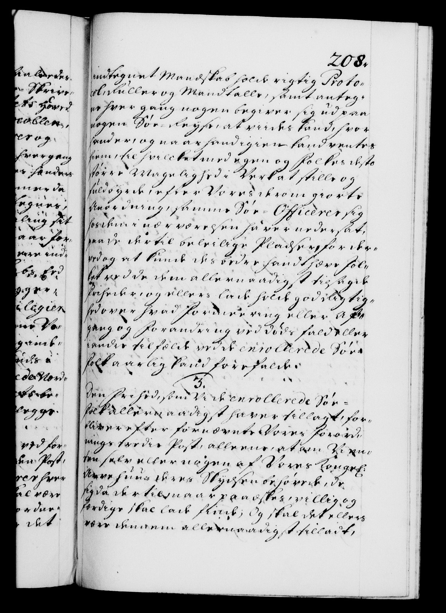 Danske Kanselli 1572-1799, AV/RA-EA-3023/F/Fc/Fca/Fcaa/L0019: Norske registre, 1704-1707, p. 208a