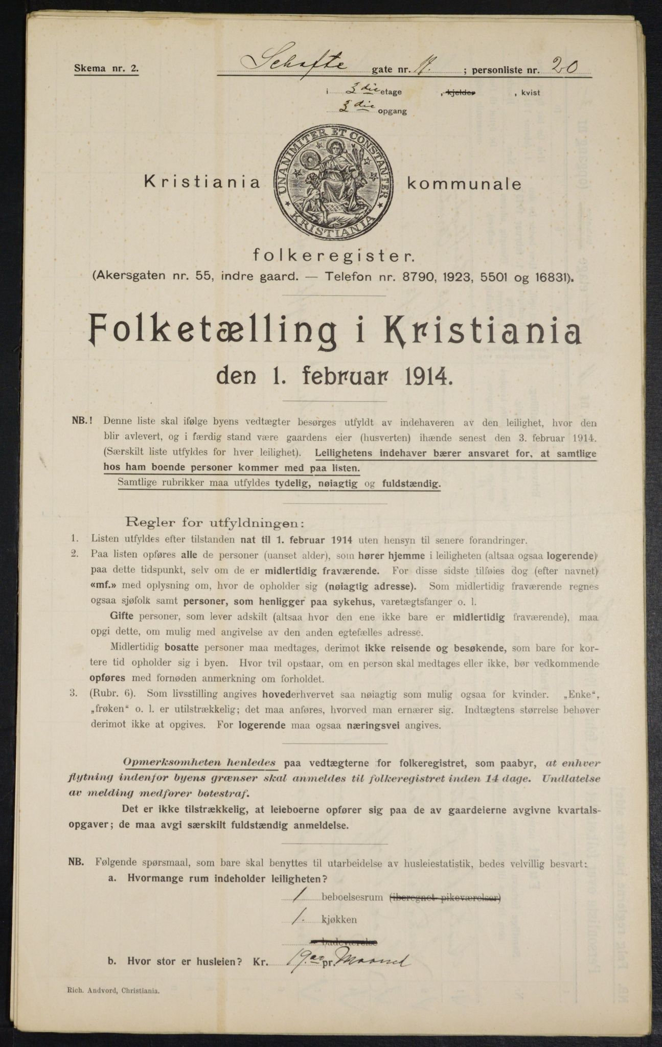 OBA, Municipal Census 1914 for Kristiania, 1914, p. 89193