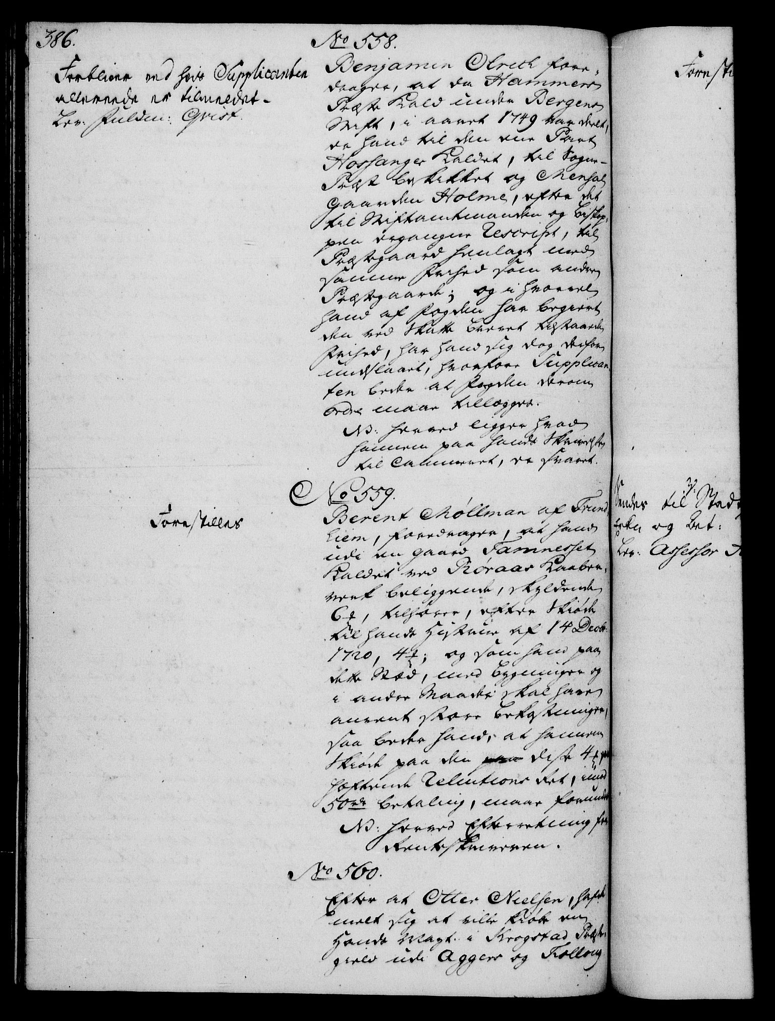 Rentekammeret, Kammerkanselliet, RA/EA-3111/G/Gh/Gha/L0030: Norsk ekstraktmemorialprotokoll (merket RK 53.75), 1749-1751, p. 386