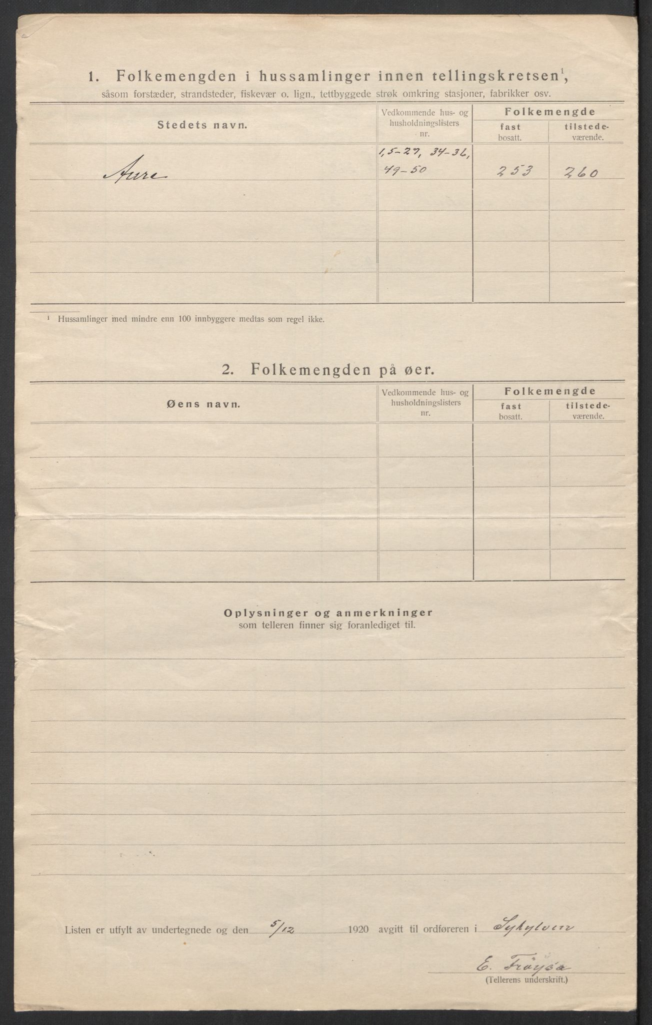 SAT, 1920 census for Sykkylven, 1920, p. 15