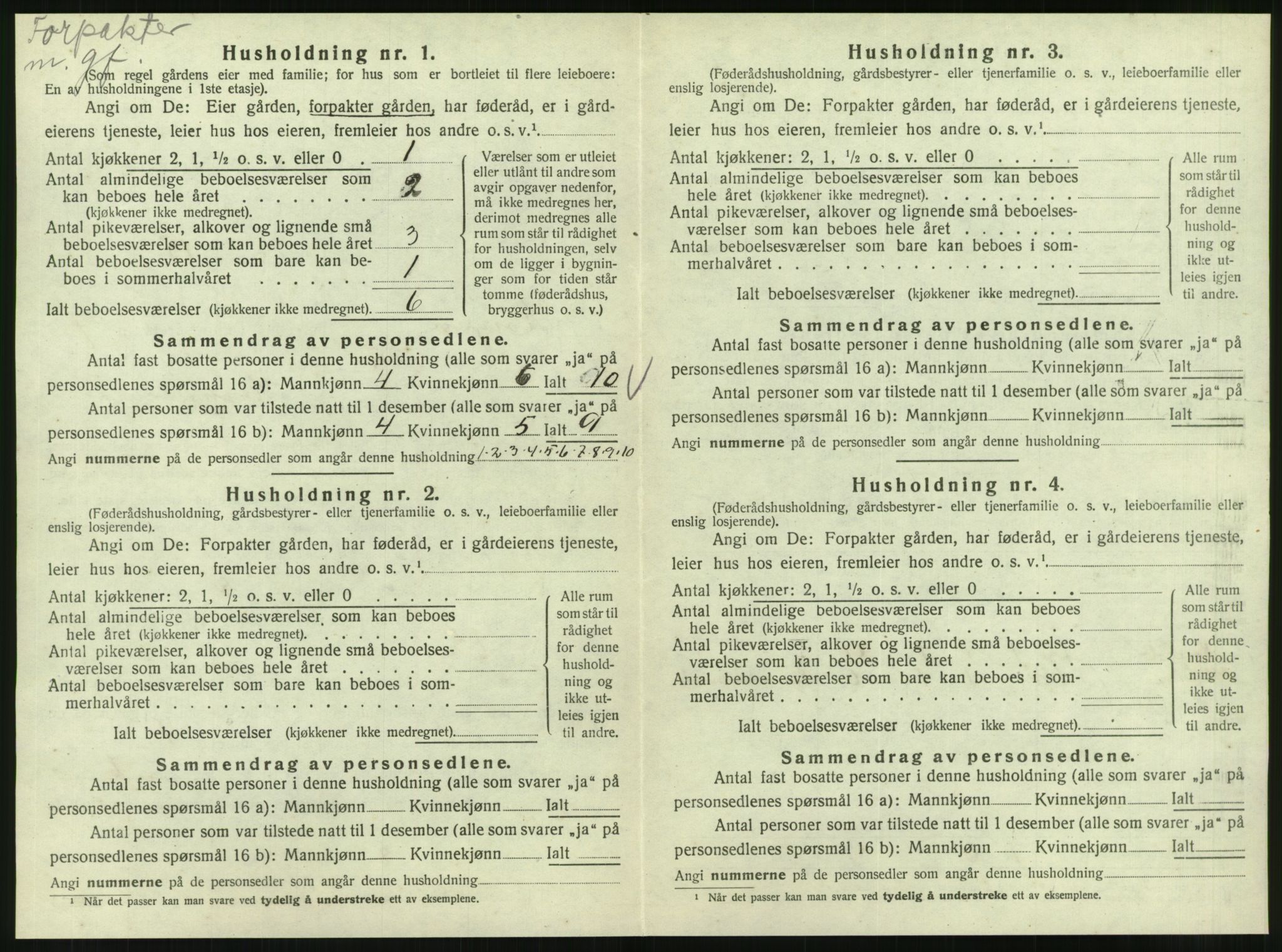 SAT, 1920 census for Korgen, 1920, p. 453