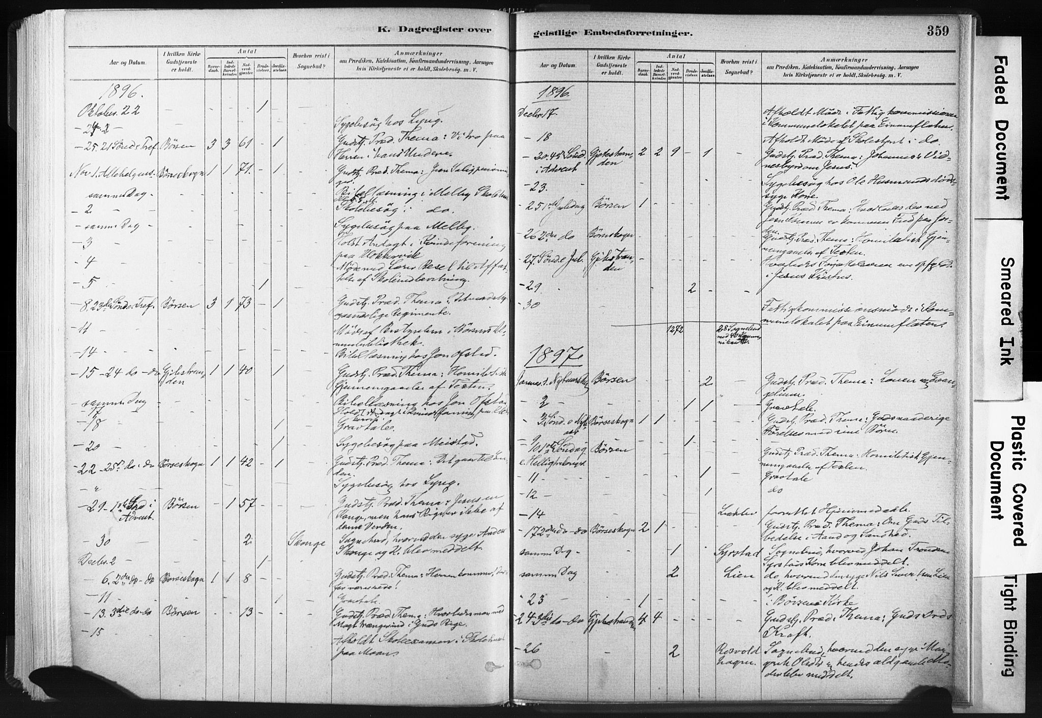 Ministerialprotokoller, klokkerbøker og fødselsregistre - Sør-Trøndelag, SAT/A-1456/665/L0773: Parish register (official) no. 665A08, 1879-1905, p. 359