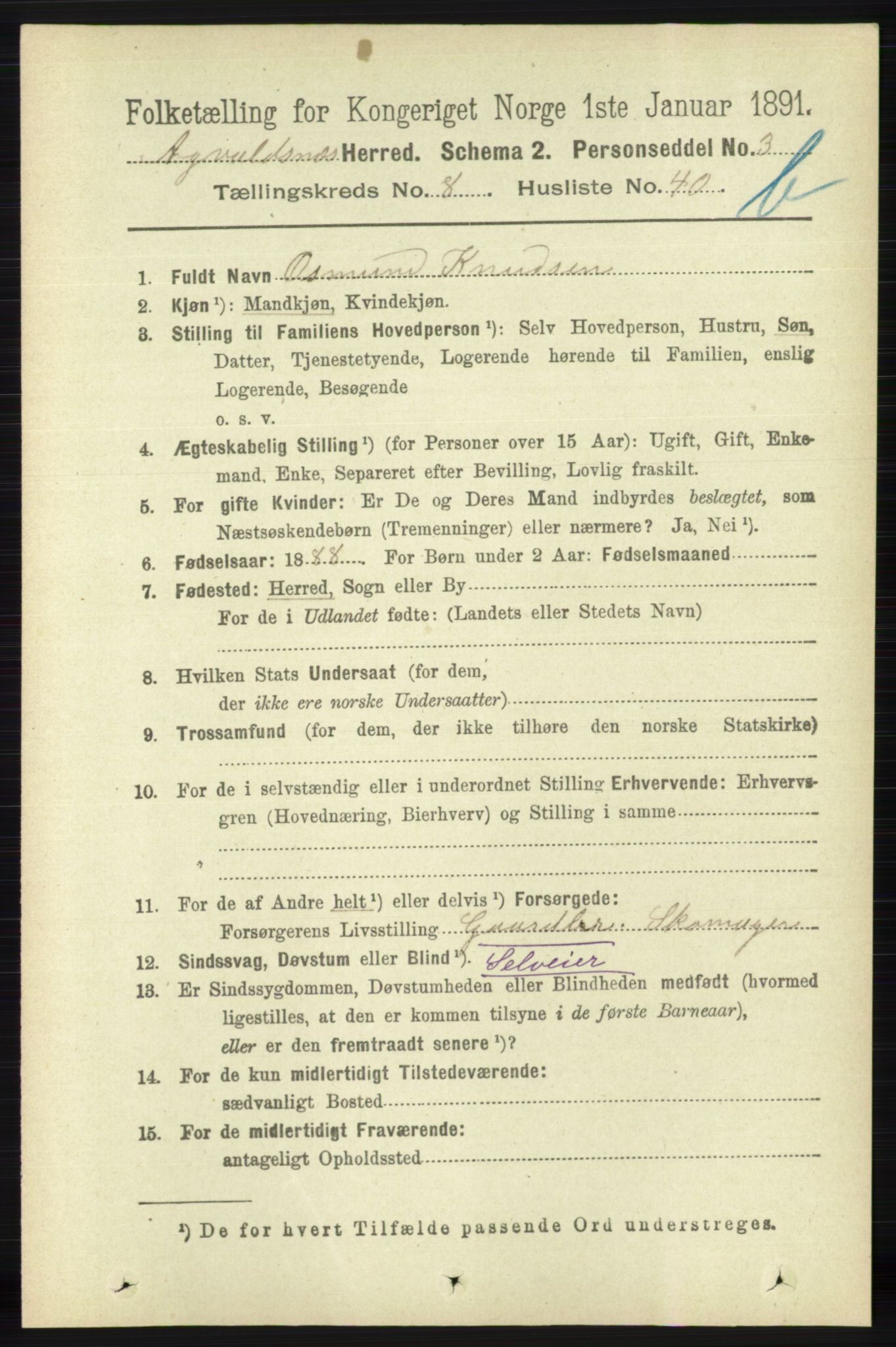 RA, 1891 census for 1147 Avaldsnes, 1891, p. 4404