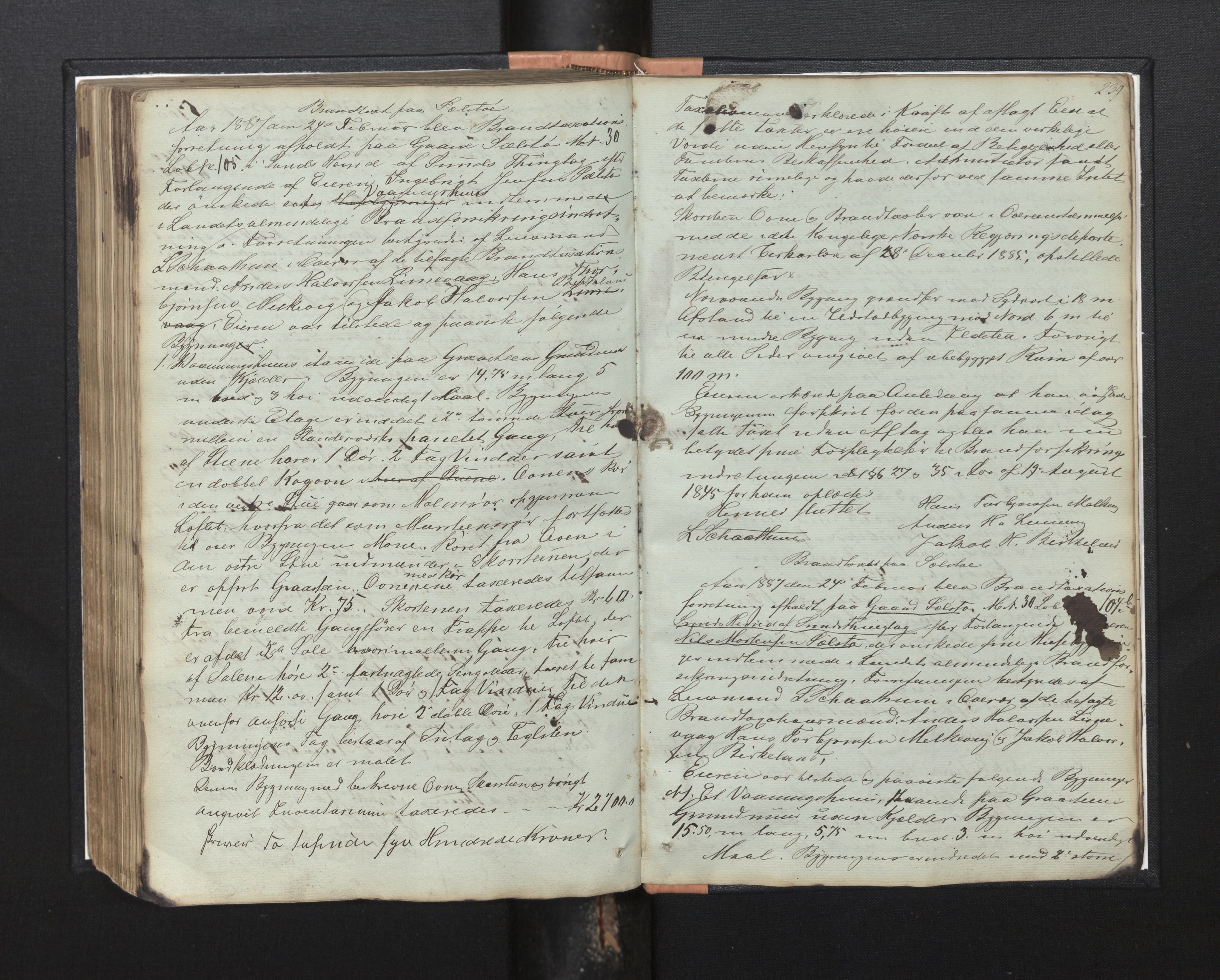 Lensmannen i Sund og Austevoll, AV/SAB-A-35201/0012/L0001: Branntakstprotokoll, 1846-1887, p. 238b-239a