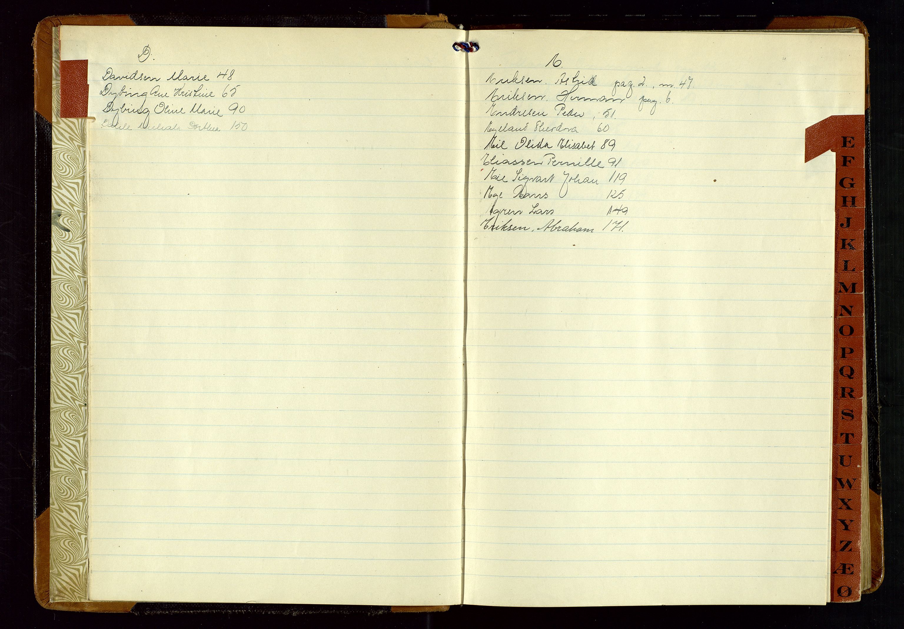 Eigersund lensmannskontor, AV/SAST-A-100171/Gga/L0013: "Protokoll over anmeldte dødsfall" m/alfabetisk navneregister, 1934-1938