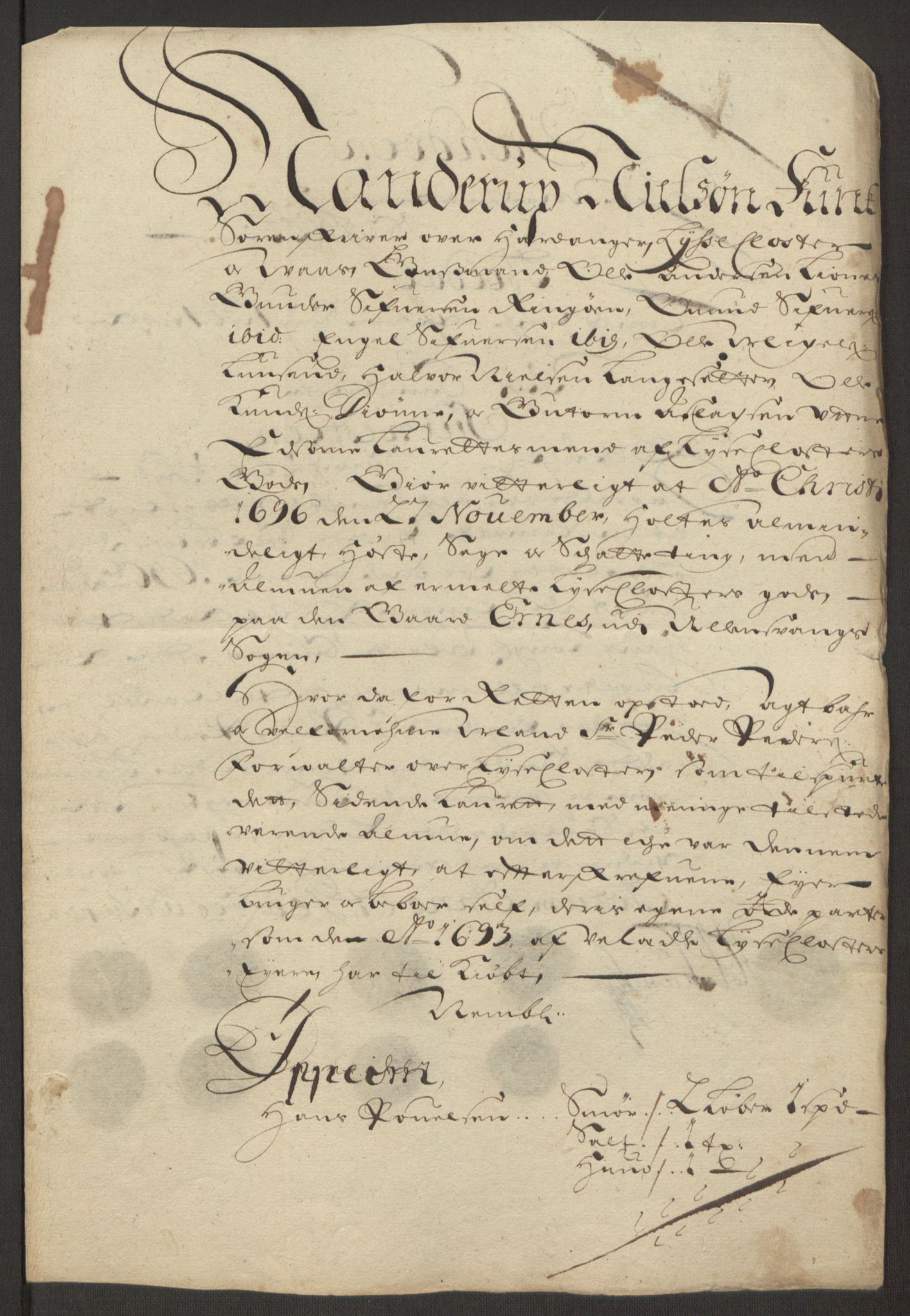 Rentekammeret inntil 1814, Reviderte regnskaper, Fogderegnskap, AV/RA-EA-4092/R50/L3159: Fogderegnskap Lyse kloster, 1691-1709, p. 54