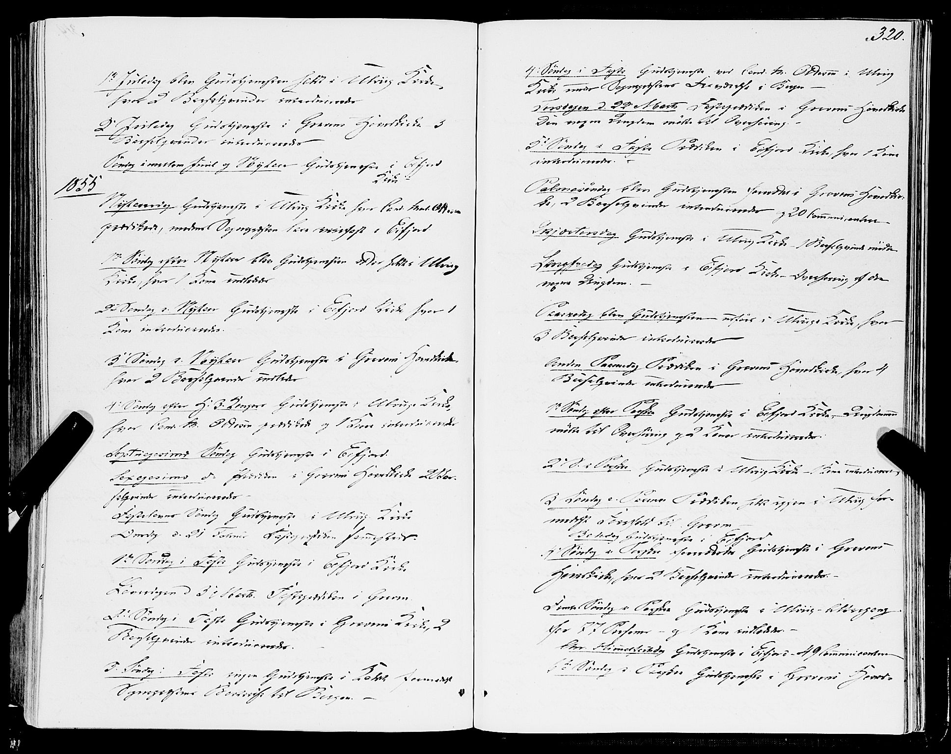 Ulvik sokneprestembete, AV/SAB-A-78801/H/Haa: Parish register (official) no. A 13, 1853-1863, p. 320