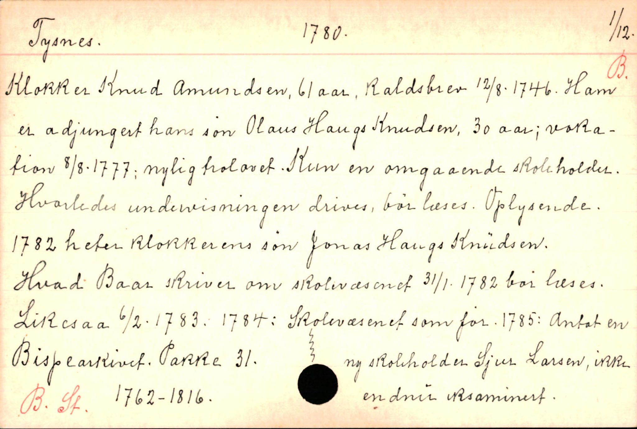 Haugen, Johannes - lærer, AV/SAB-SAB/PA-0036/01/L0001: Om klokkere og lærere, 1521-1904, p. 2553