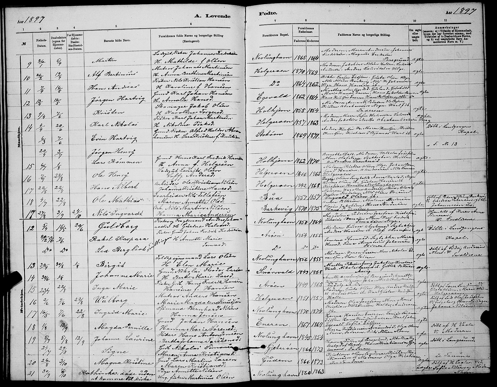 Brunlanes kirkebøker, SAKO/A-342/G/Gb/L0002: Parish register (copy) no. II 2, 1878-1902