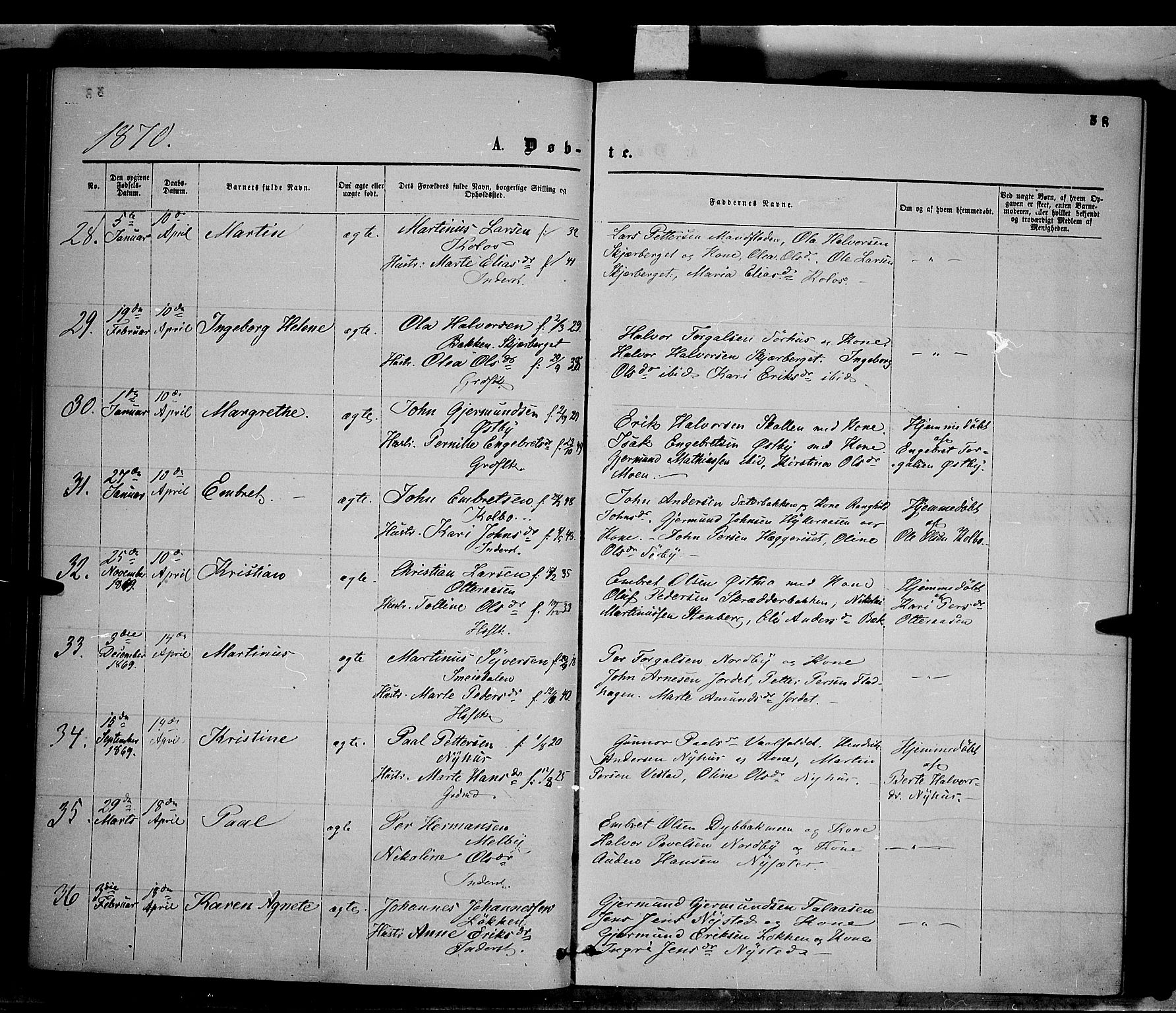 Trysil prestekontor, AV/SAH-PREST-046/H/Ha/Haa/L0006: Parish register (official) no. 6, 1866-1873, p. 58