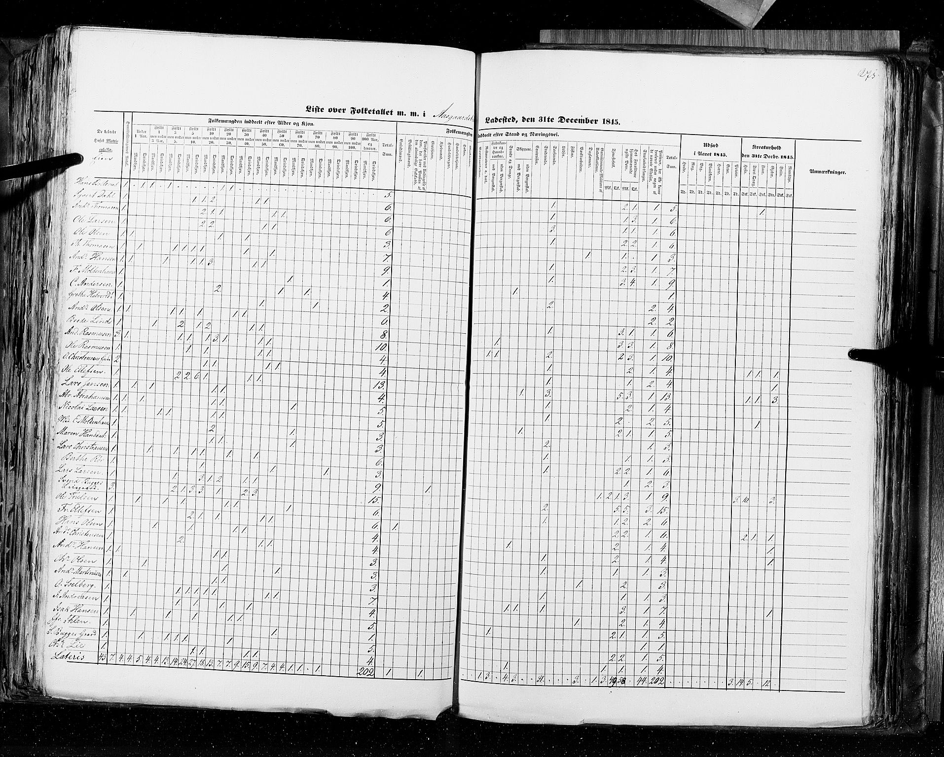 RA, Census 1845, vol. 10: Cities, 1845, p. 275