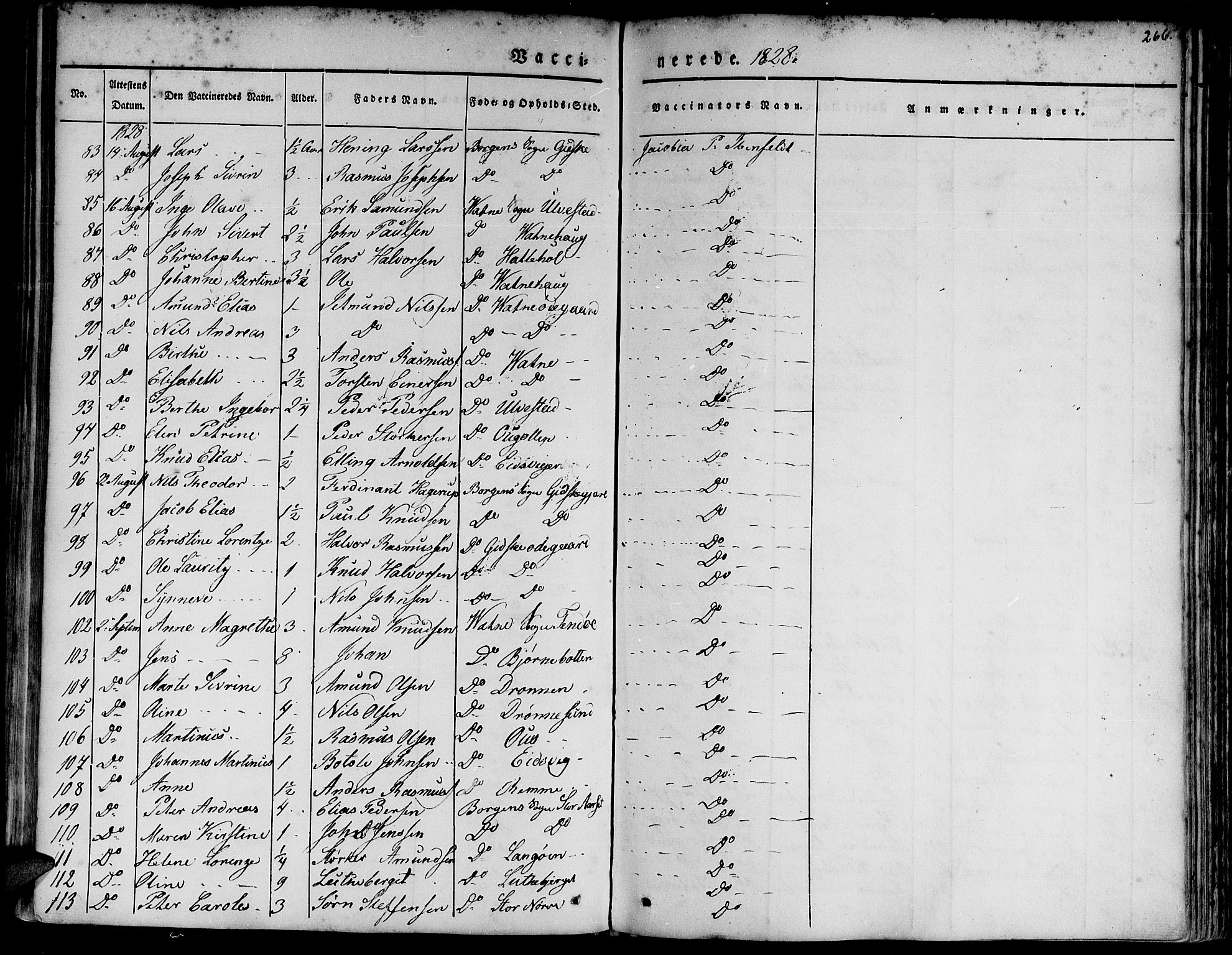 Ministerialprotokoller, klokkerbøker og fødselsregistre - Møre og Romsdal, AV/SAT-A-1454/528/L0395: Parish register (official) no. 528A06, 1828-1839, p. 266