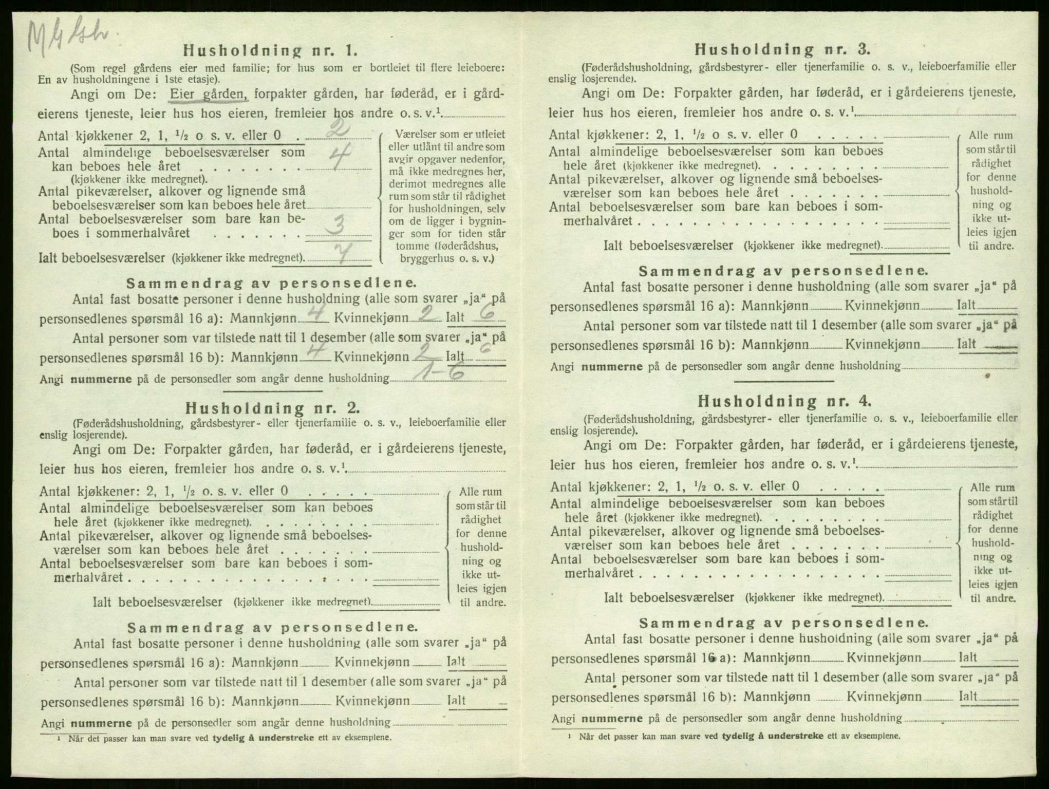 SAKO, 1920 census for Sandeherred, 1920, p. 1580