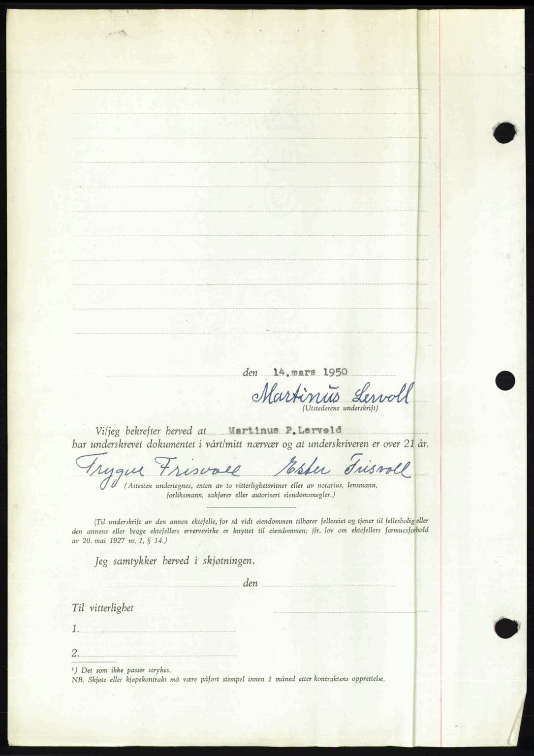 Romsdal sorenskriveri, AV/SAT-A-4149/1/2/2C: Mortgage book no. A32, 1950-1950, Diary no: : 929/1950