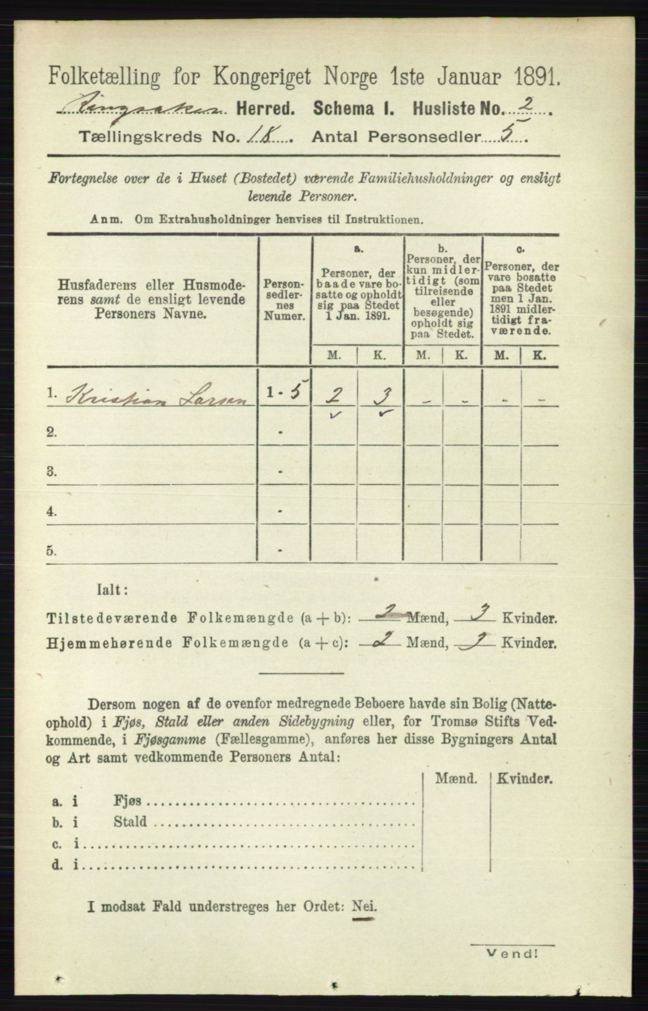 RA, 1891 census for 0412 Ringsaker, 1891, p. 10298