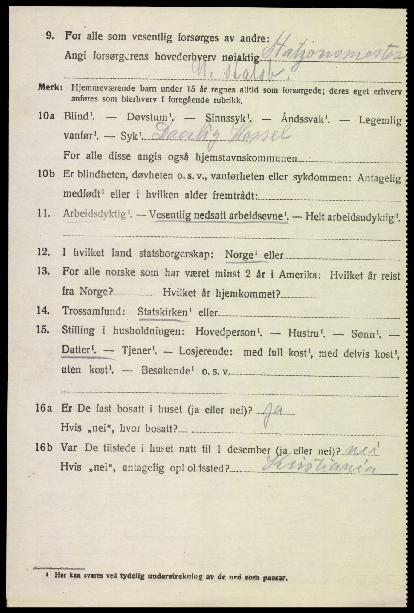 SAH, 1920 census for Stange, 1920, p. 19398