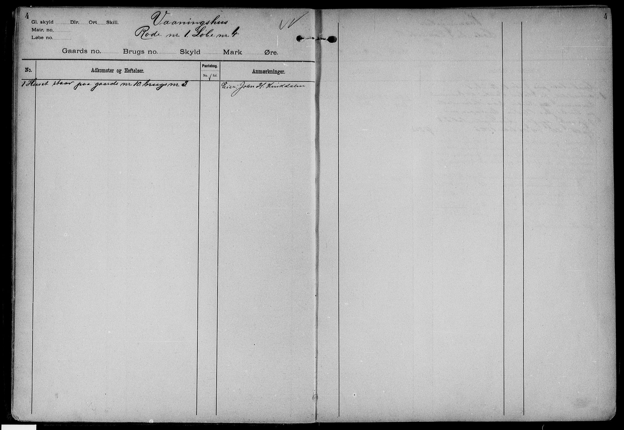 Nedre Telemark sorenskriveri, AV/SAKO-A-135/G/Gb/Gbg/L0004: Mortgage register no. VII 4, p. 4