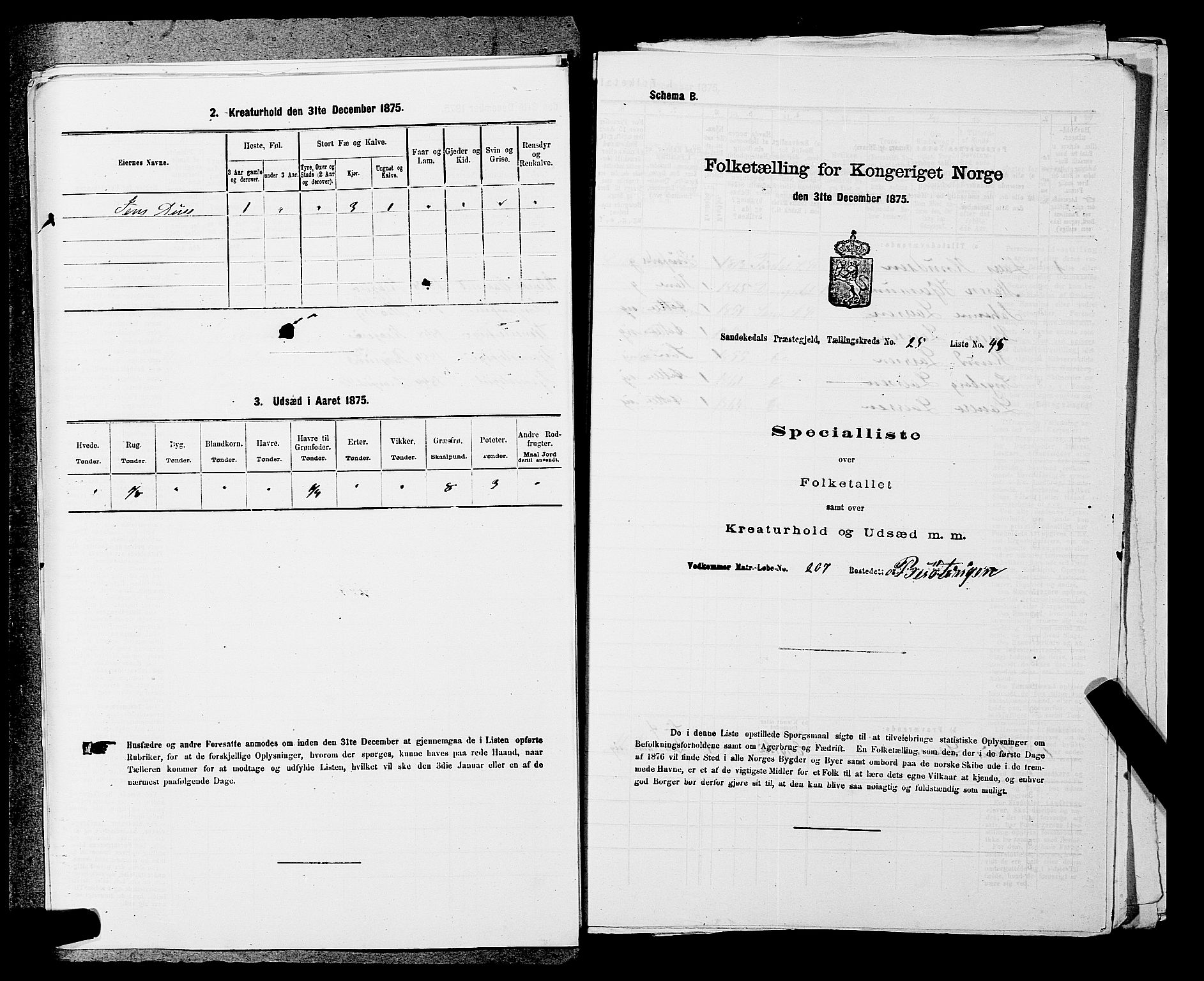 SAKO, 1875 census for 0816P Sannidal, 1875, p. 2004