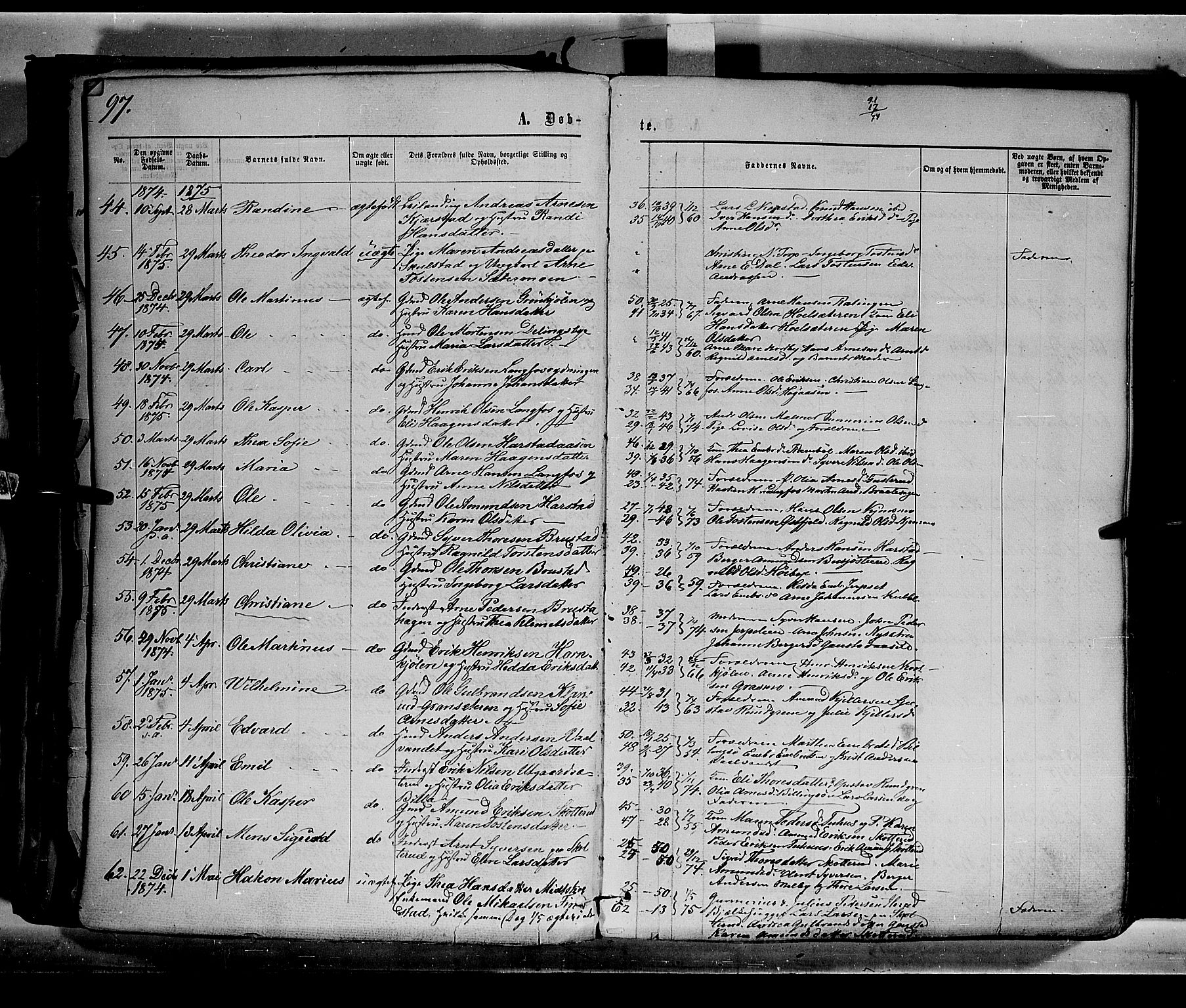 Eidskog prestekontor, AV/SAH-PREST-026/H/Ha/Haa/L0002: Parish register (official) no. 2, 1867-1878, p. 97