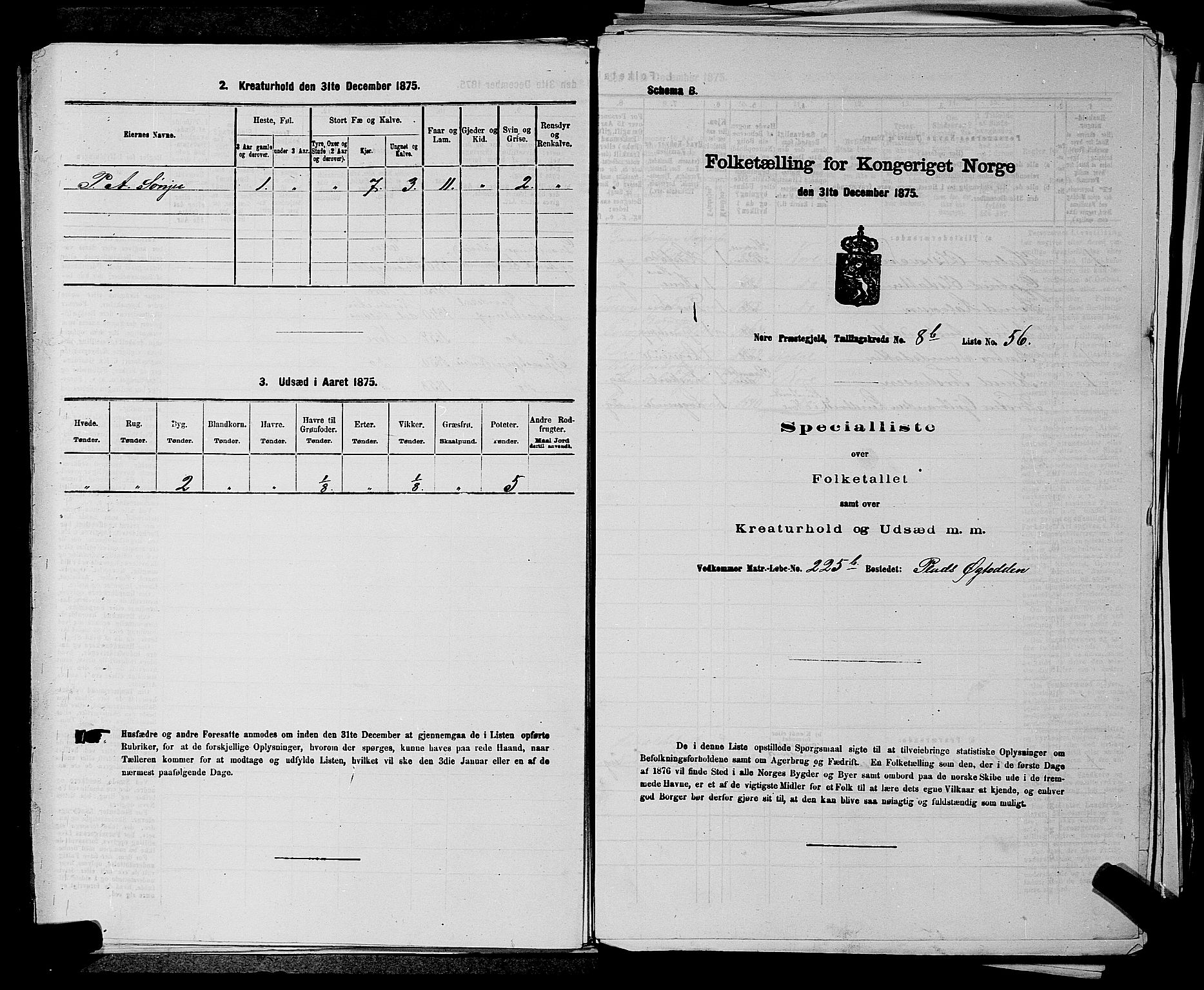 SAKO, 1875 census for 0633P Nore, 1875, p. 1026