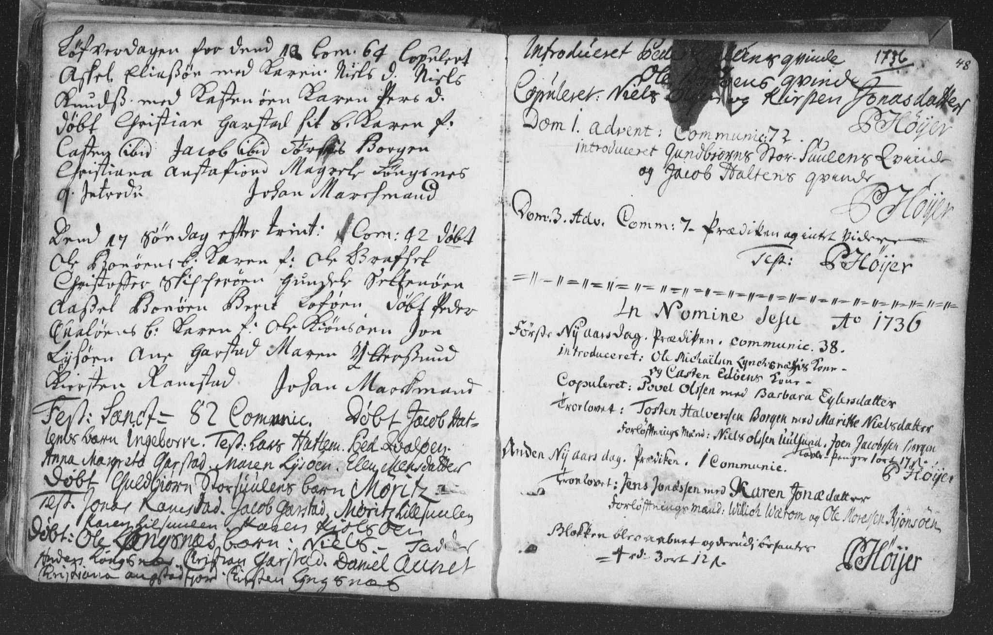 Ministerialprotokoller, klokkerbøker og fødselsregistre - Nord-Trøndelag, SAT/A-1458/786/L0685: Parish register (official) no. 786A01, 1710-1798, p. 48