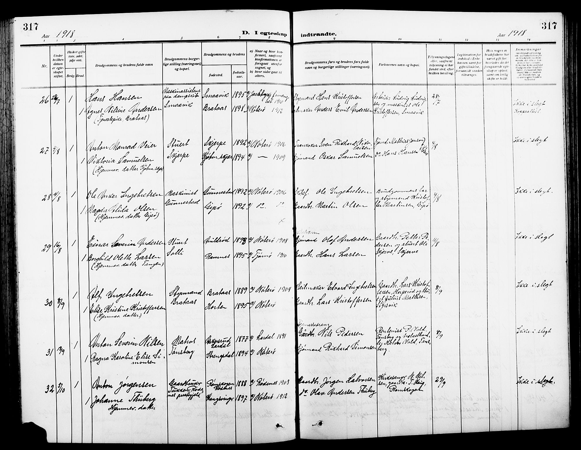 Nøtterøy kirkebøker, AV/SAKO-A-354/G/Ga/L0005: Parish register (copy) no. I 5, 1910-1924, p. 317