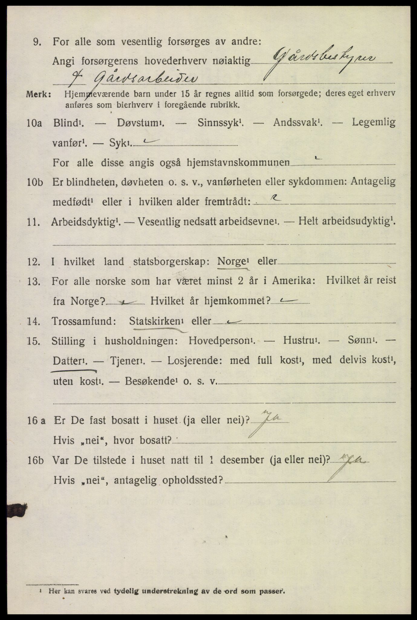 SAH, 1920 census for Folldal, 1920, p. 846