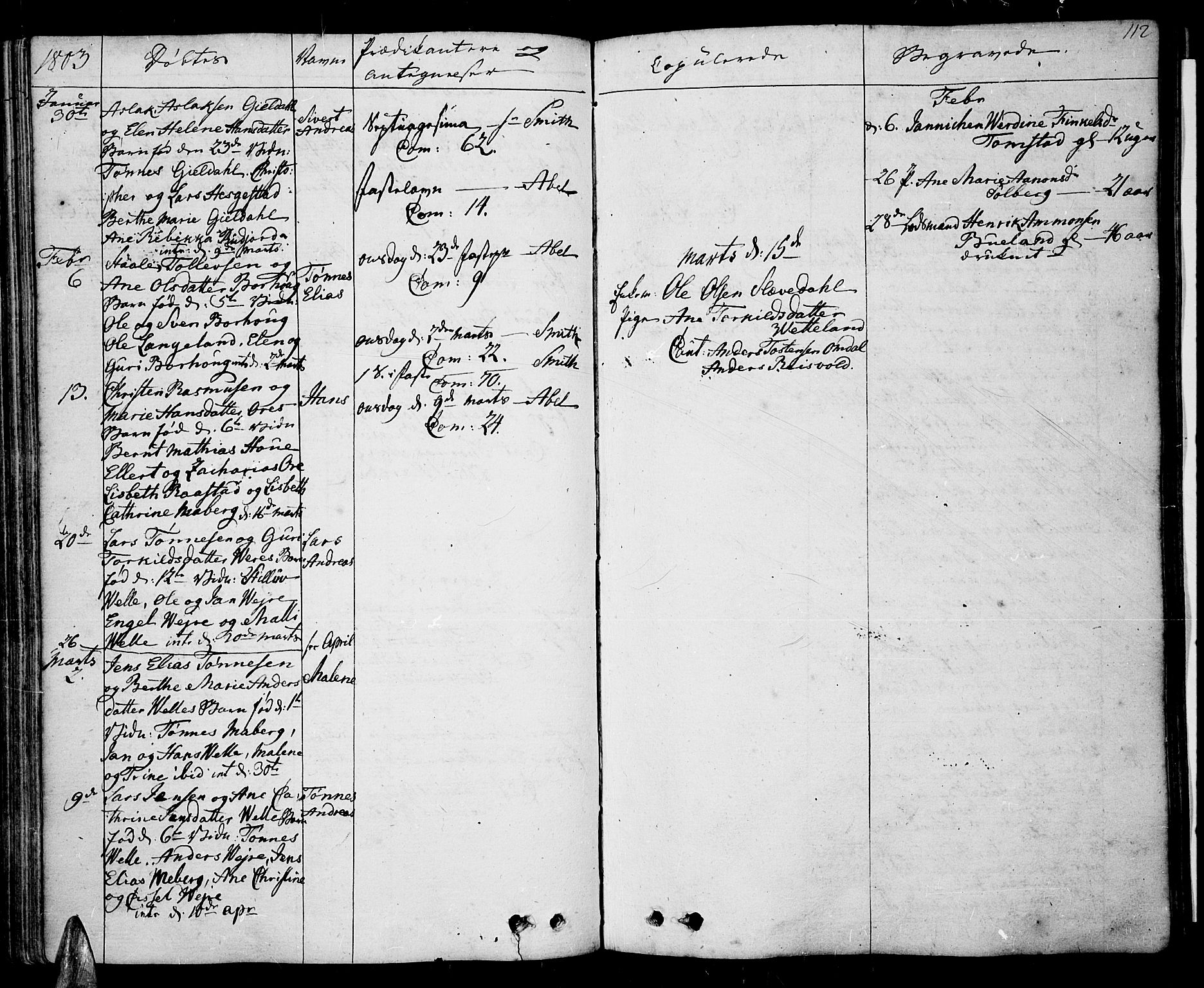 Lista sokneprestkontor, AV/SAK-1111-0027/F/Fa/L0005: Parish register (official) no. A 5, 1795-1823, p. 112