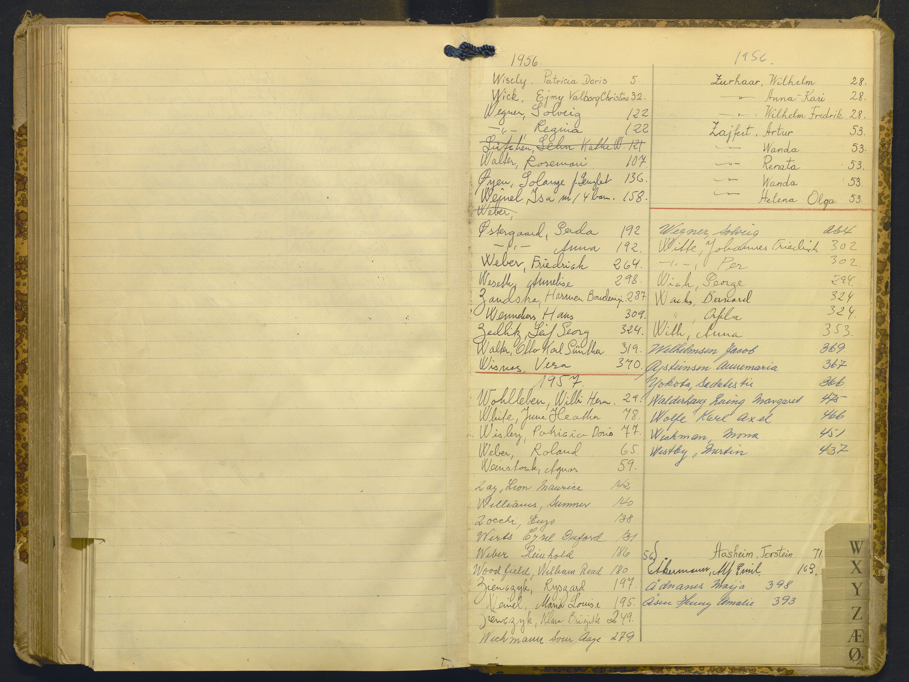 Hordaland politidistrikt, AV/SAB-A-64101/K/Ka/L0006: Framandsakjournal med register, 1956-1957