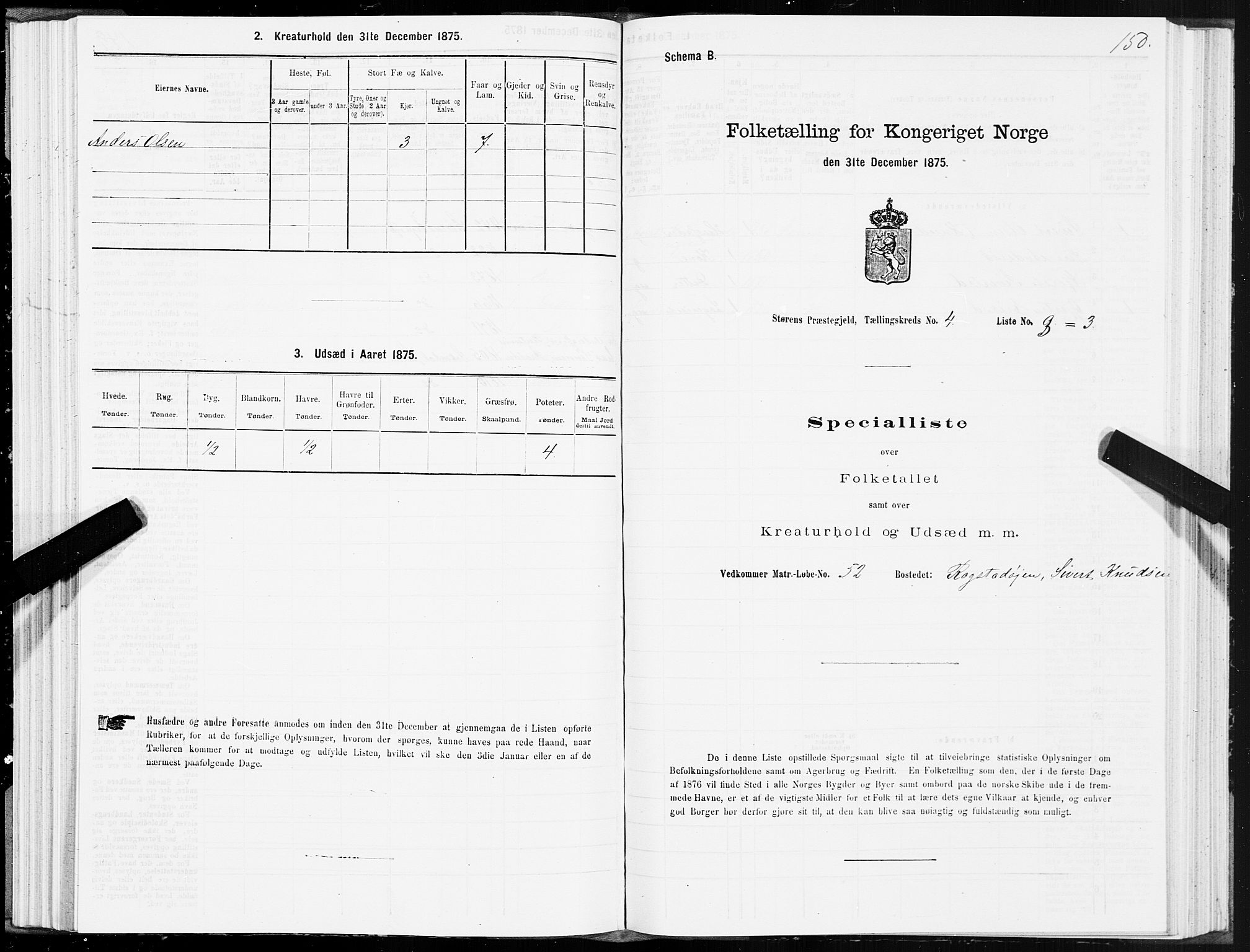 SAT, 1875 census for 1648P Støren, 1875, p. 2150