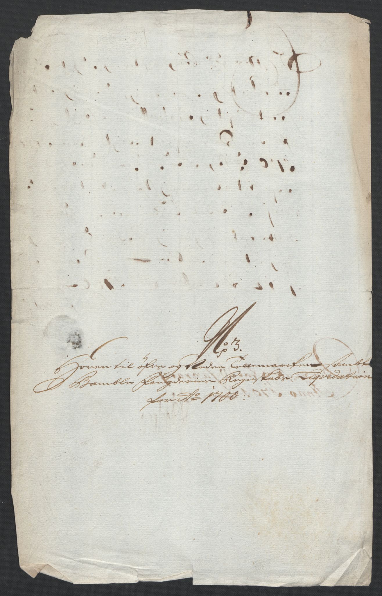 Rentekammeret inntil 1814, Reviderte regnskaper, Fogderegnskap, AV/RA-EA-4092/R36/L2103: Fogderegnskap Øvre og Nedre Telemark og Bamble, 1700, p. 48