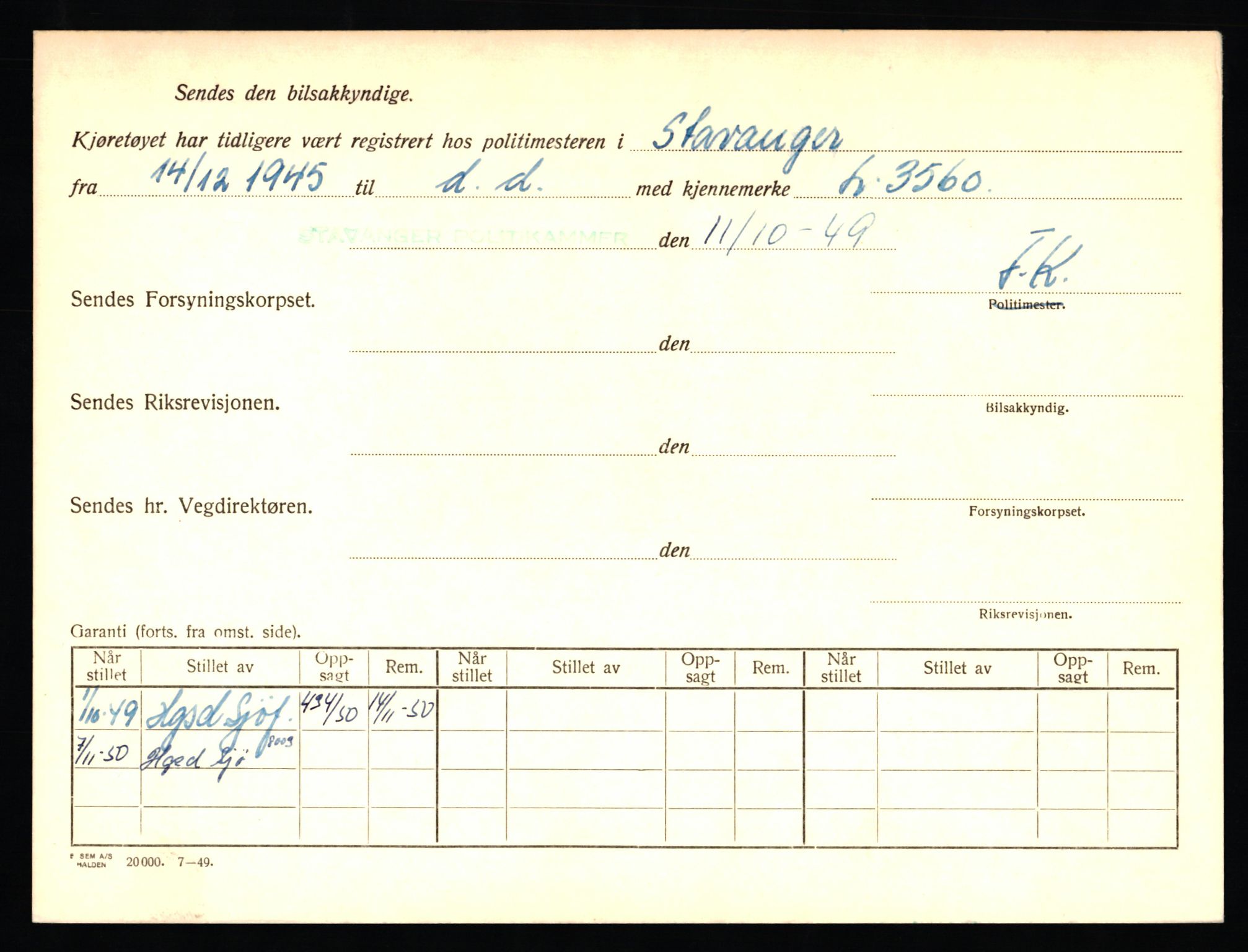 Stavanger trafikkstasjon, AV/SAST-A-101942/0/F/L0013: L-4700 - L-5079, 1930-1971, p. 1810