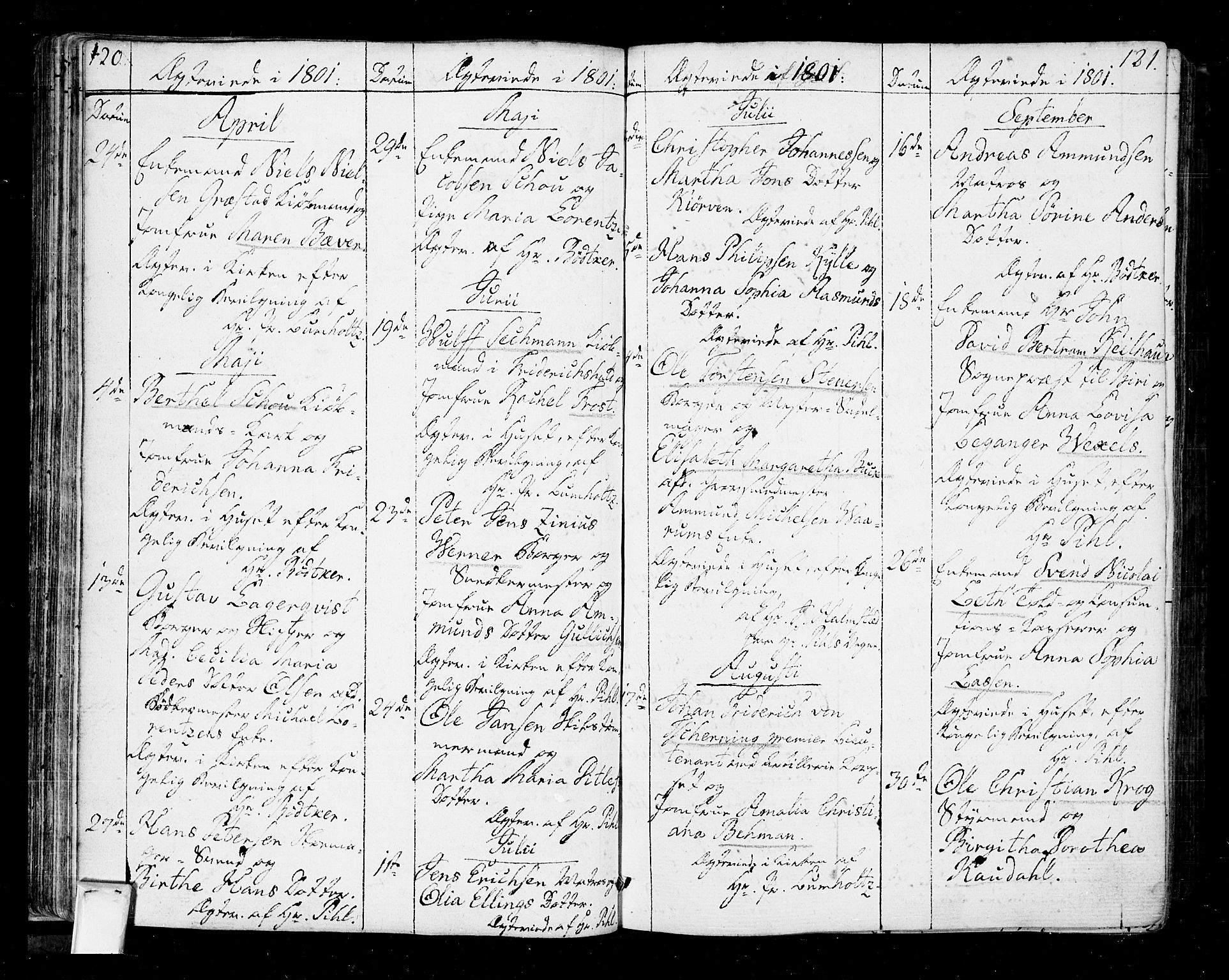 Oslo domkirke Kirkebøker, SAO/A-10752/F/Fa/L0005: Parish register (official) no. 5, 1787-1806, p. 120-121