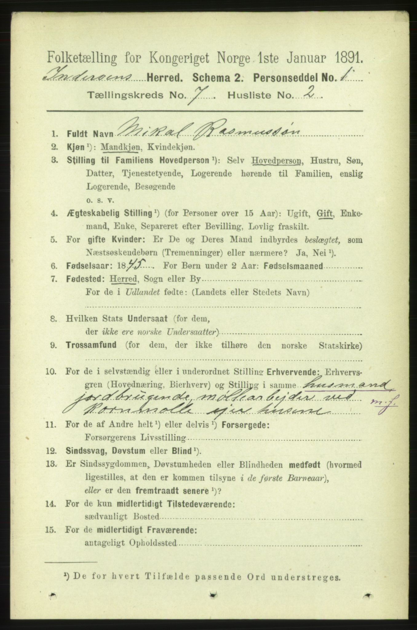 RA, 1891 census for 1729 Inderøy, 1891, p. 3853