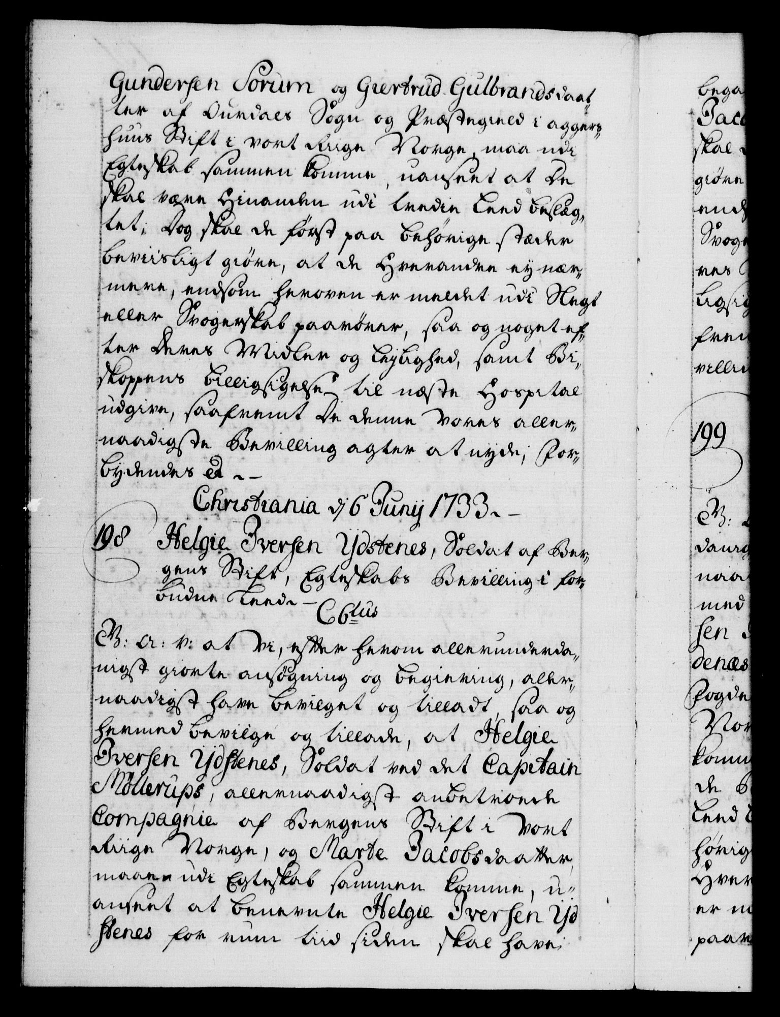 Danske Kanselli 1572-1799, AV/RA-EA-3023/F/Fc/Fca/Fcaa/L0028: Norske registre, 1733-1734, p. 131b