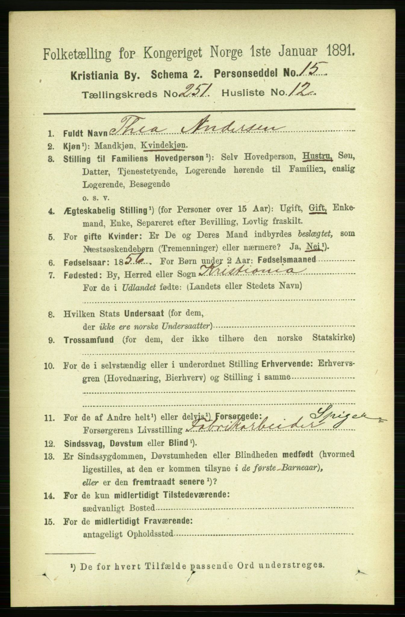 RA, 1891 census for 0301 Kristiania, 1891, p. 153280