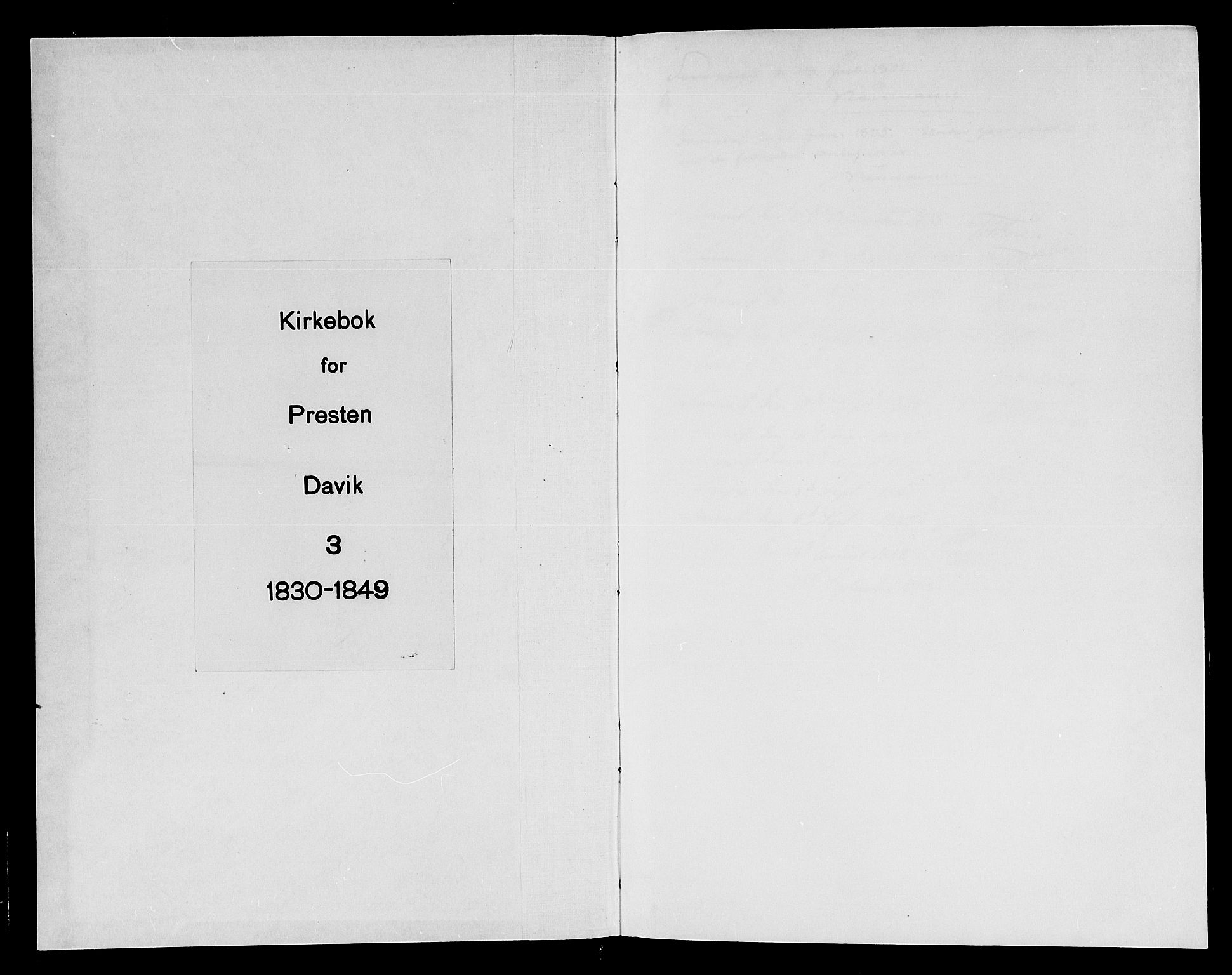 Davik sokneprestembete, AV/SAB-A-79701/H/Haa/Haaa/L0004: Parish register (official) no. A 4, 1830-1849