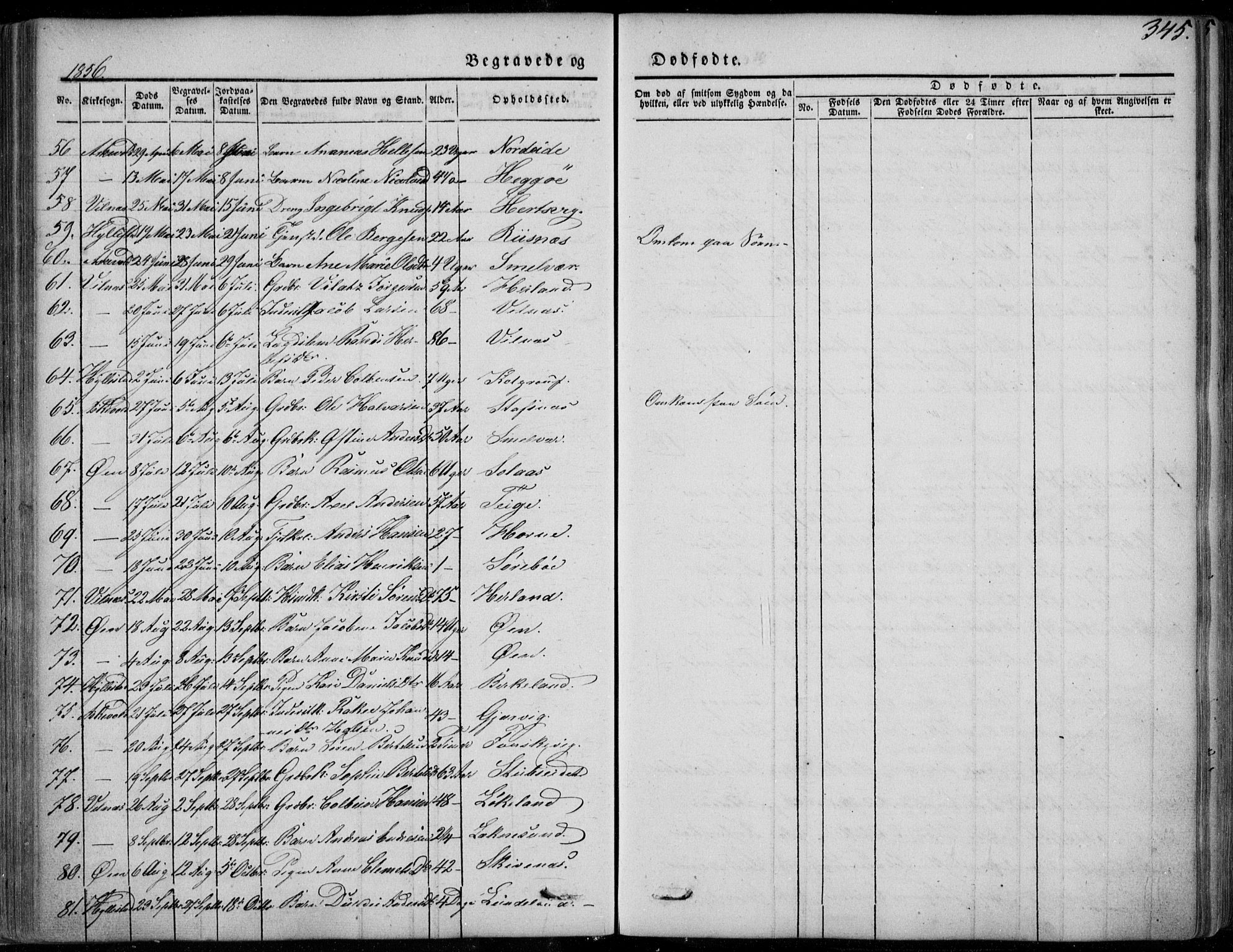 Askvoll sokneprestembete, SAB/A-79501/H/Haa/Haaa/L0011/0002: Parish register (official) no. A 11 II, 1845-1878, p. 345