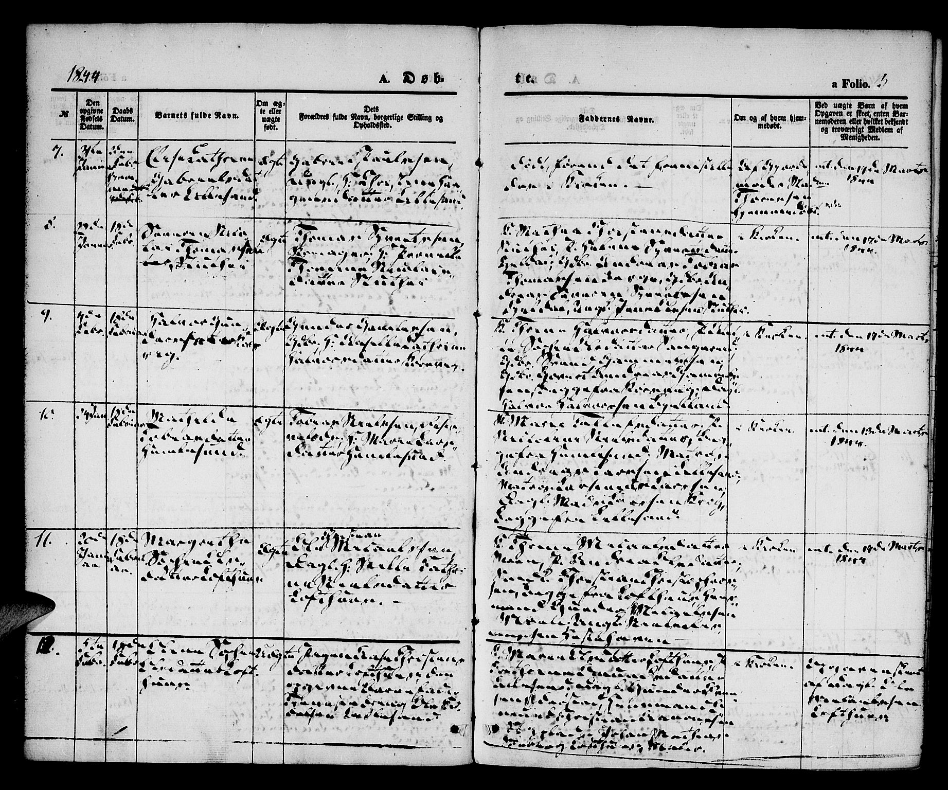 Vestre Moland sokneprestkontor, AV/SAK-1111-0046/F/Fa/Fab/L0005: Parish register (official) no. A 5, 1841-1849, p. 3